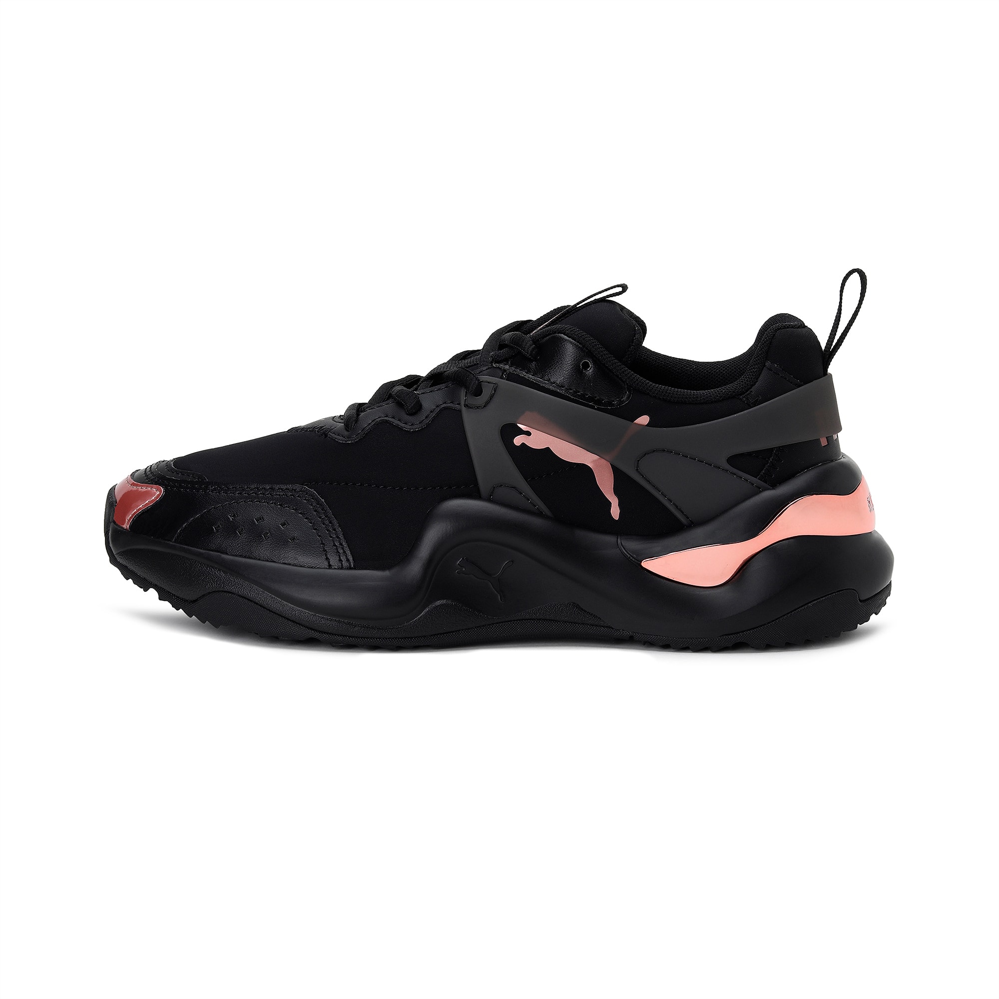 puma black shoes with rose gold