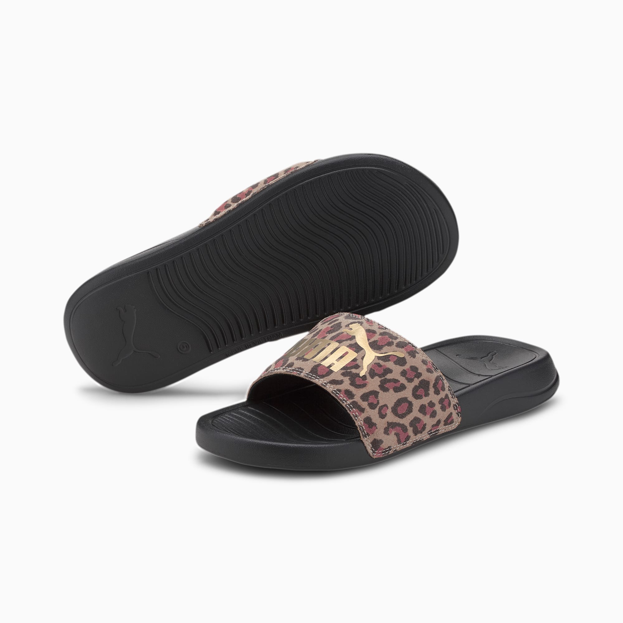 Puma popcat slides leopard shop