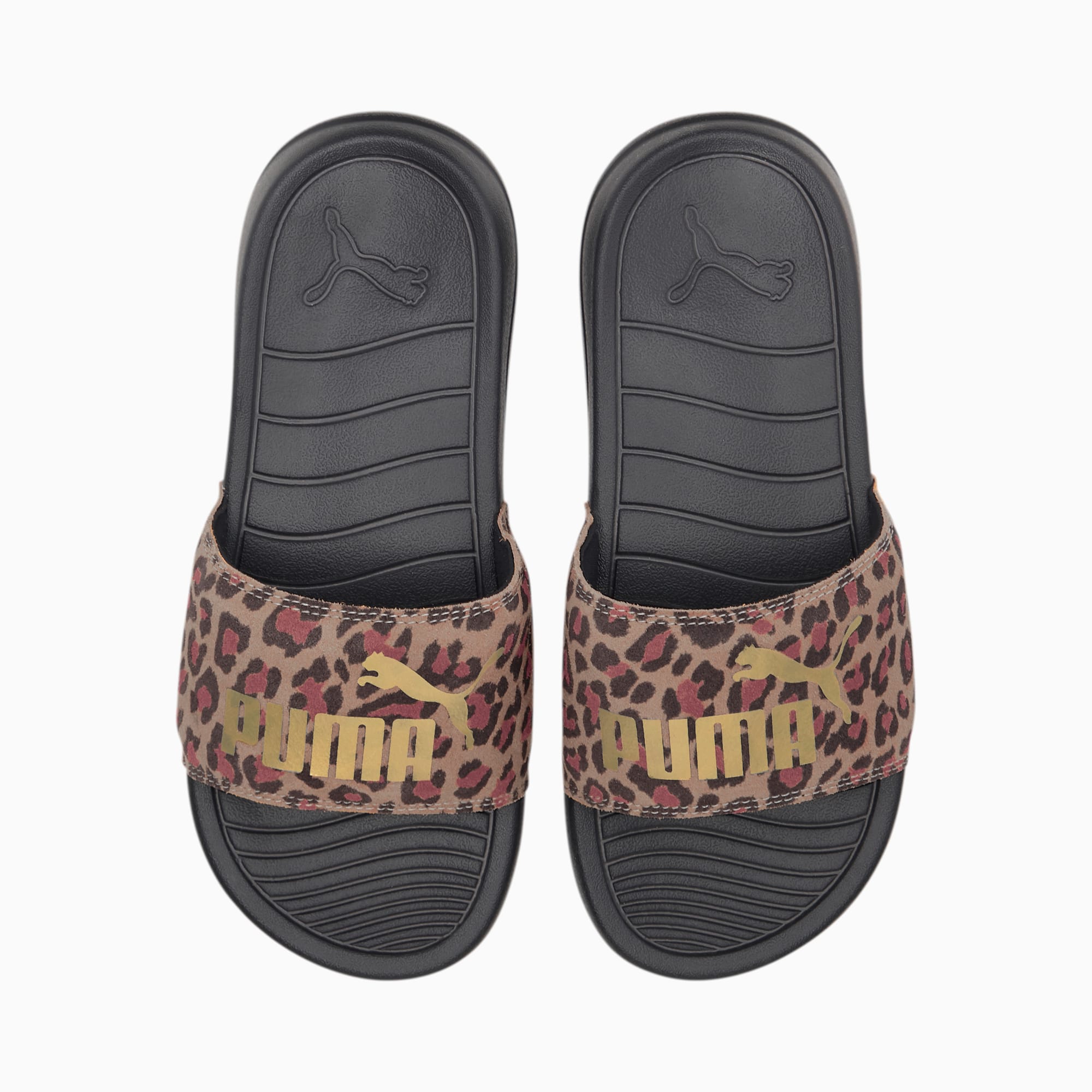 Puma popcat slides top leopard