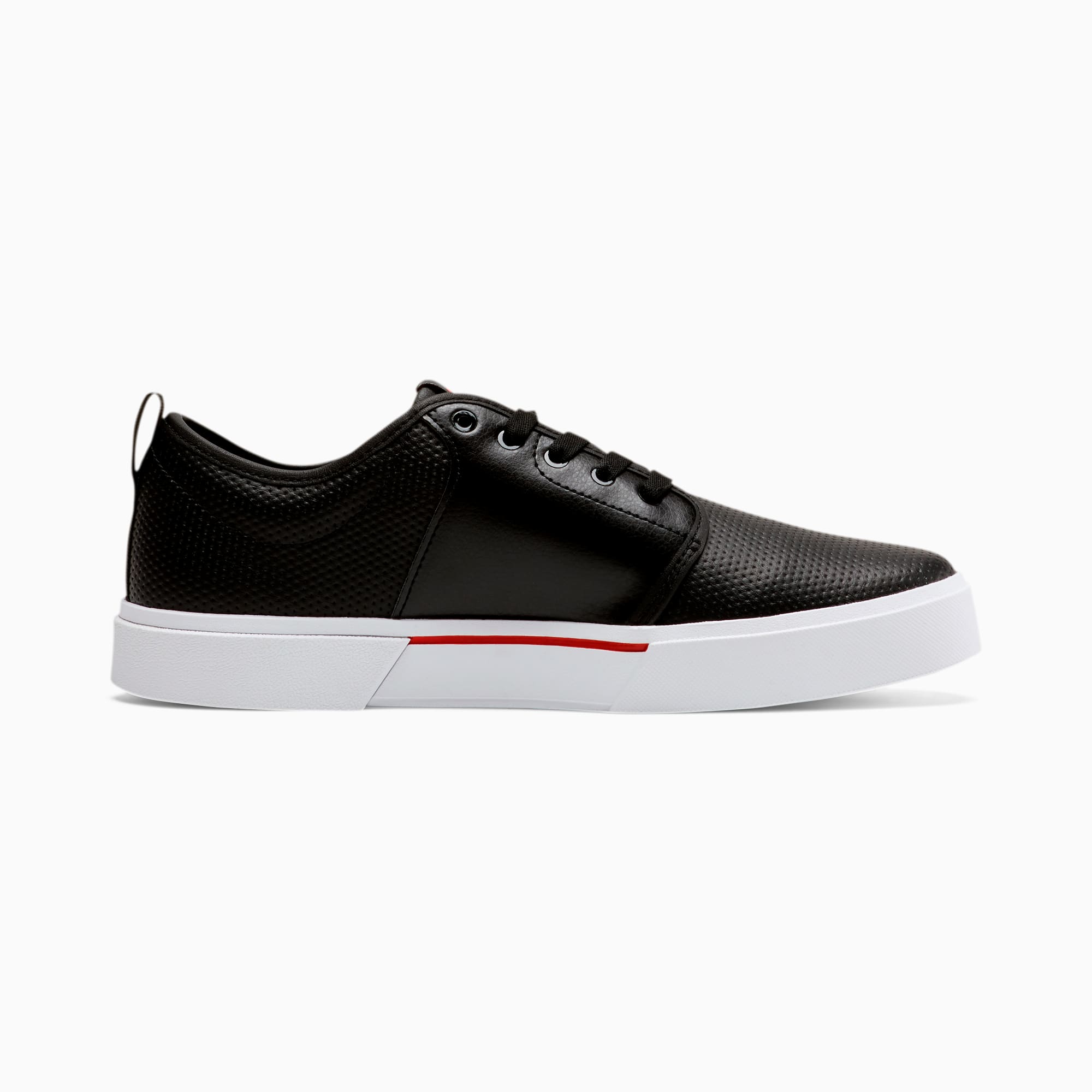 puma el rey perforated leather slip on shoes