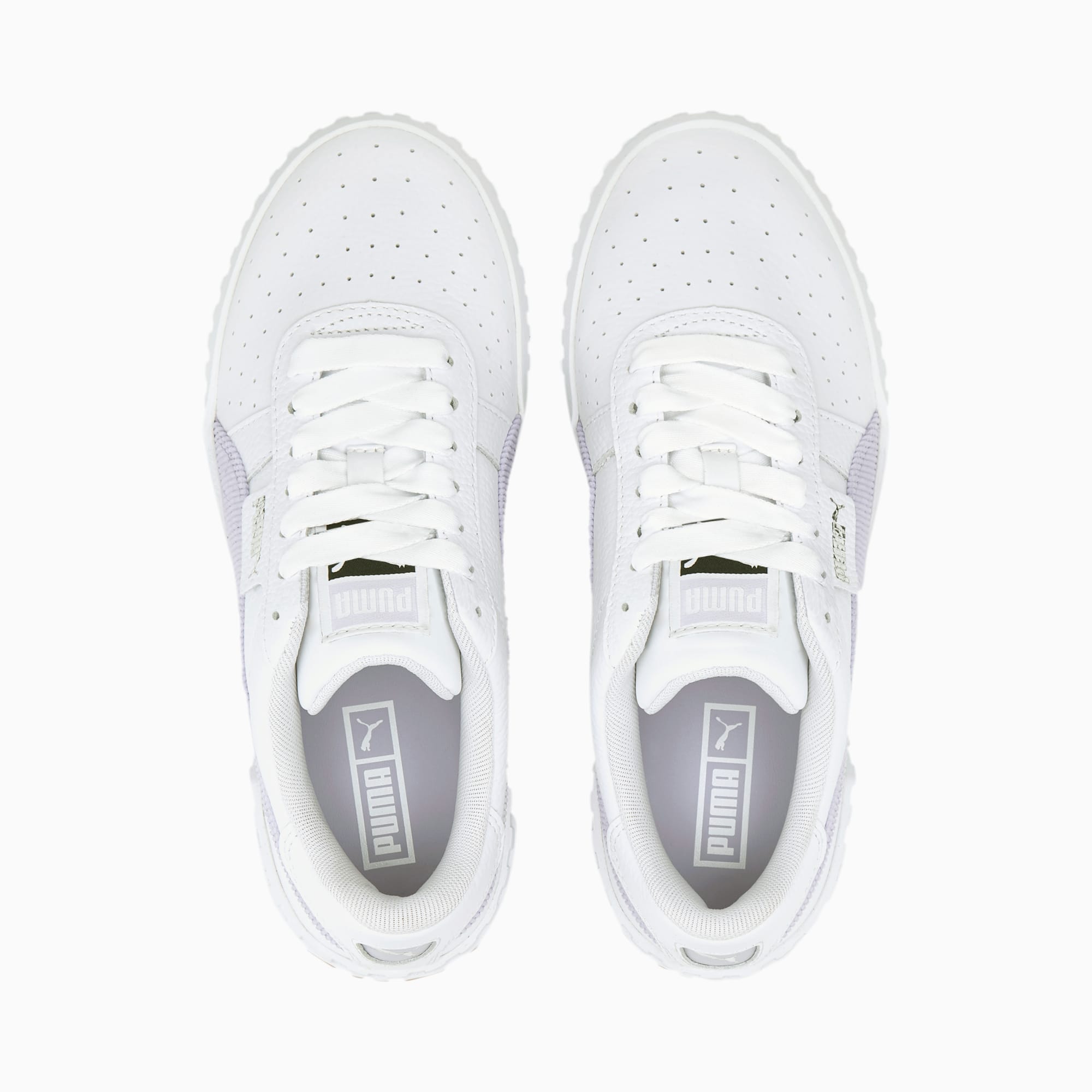 puma cali white purple heather