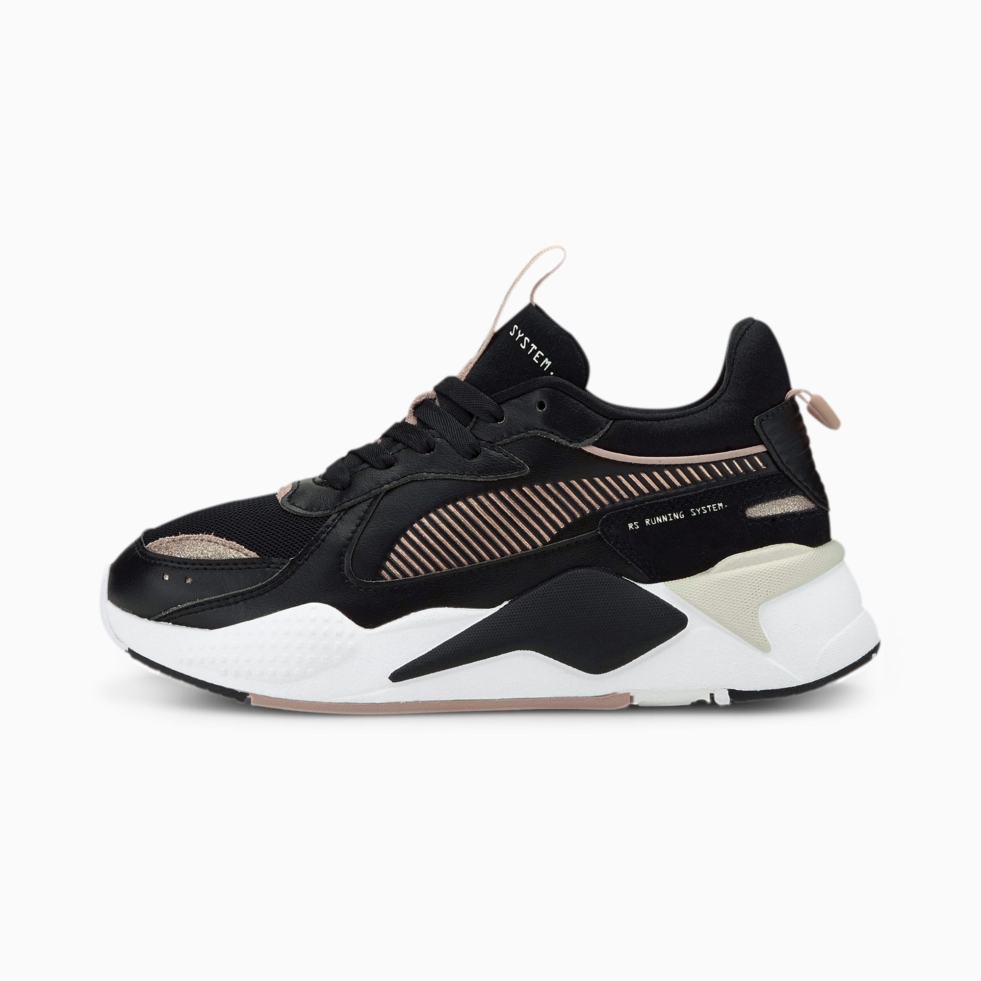 puma gold and black shoes