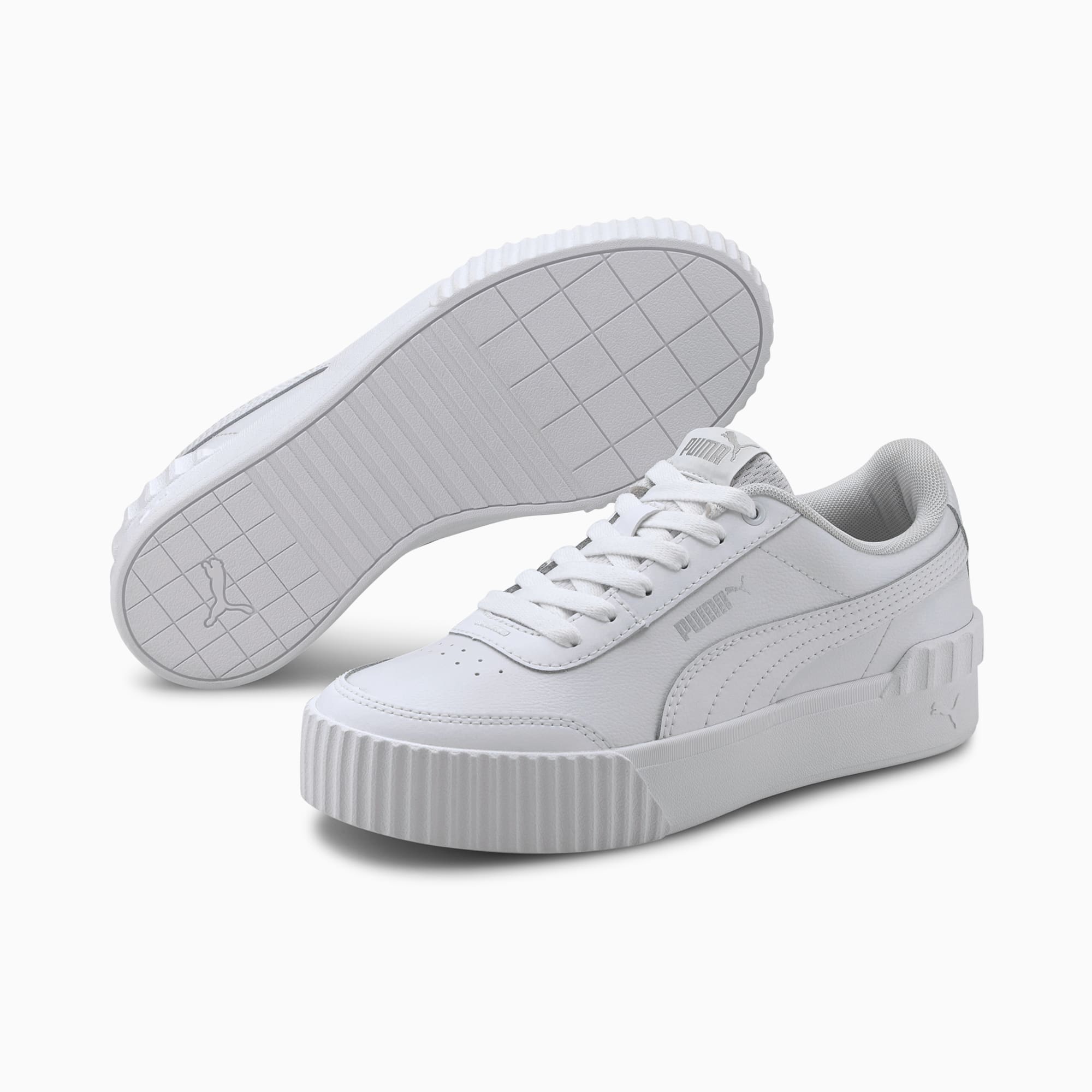 white puma trainers