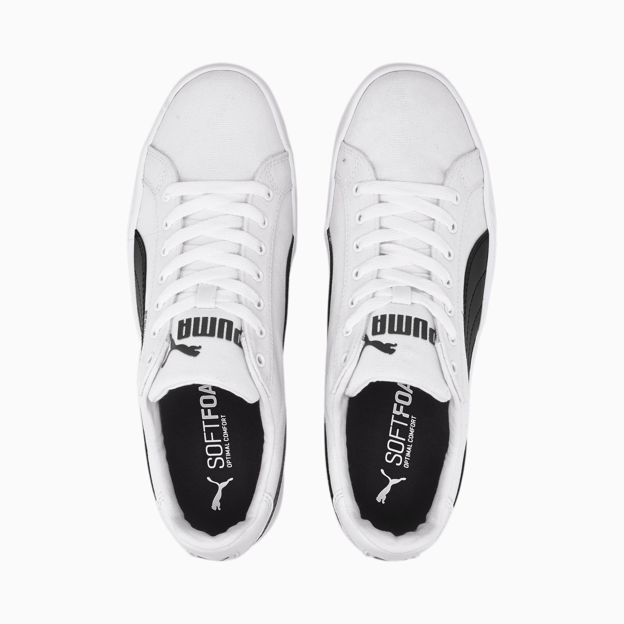 Smash Vulc Canvas Trainers Puma White Puma Black PUMA Shop All Puma PUMA