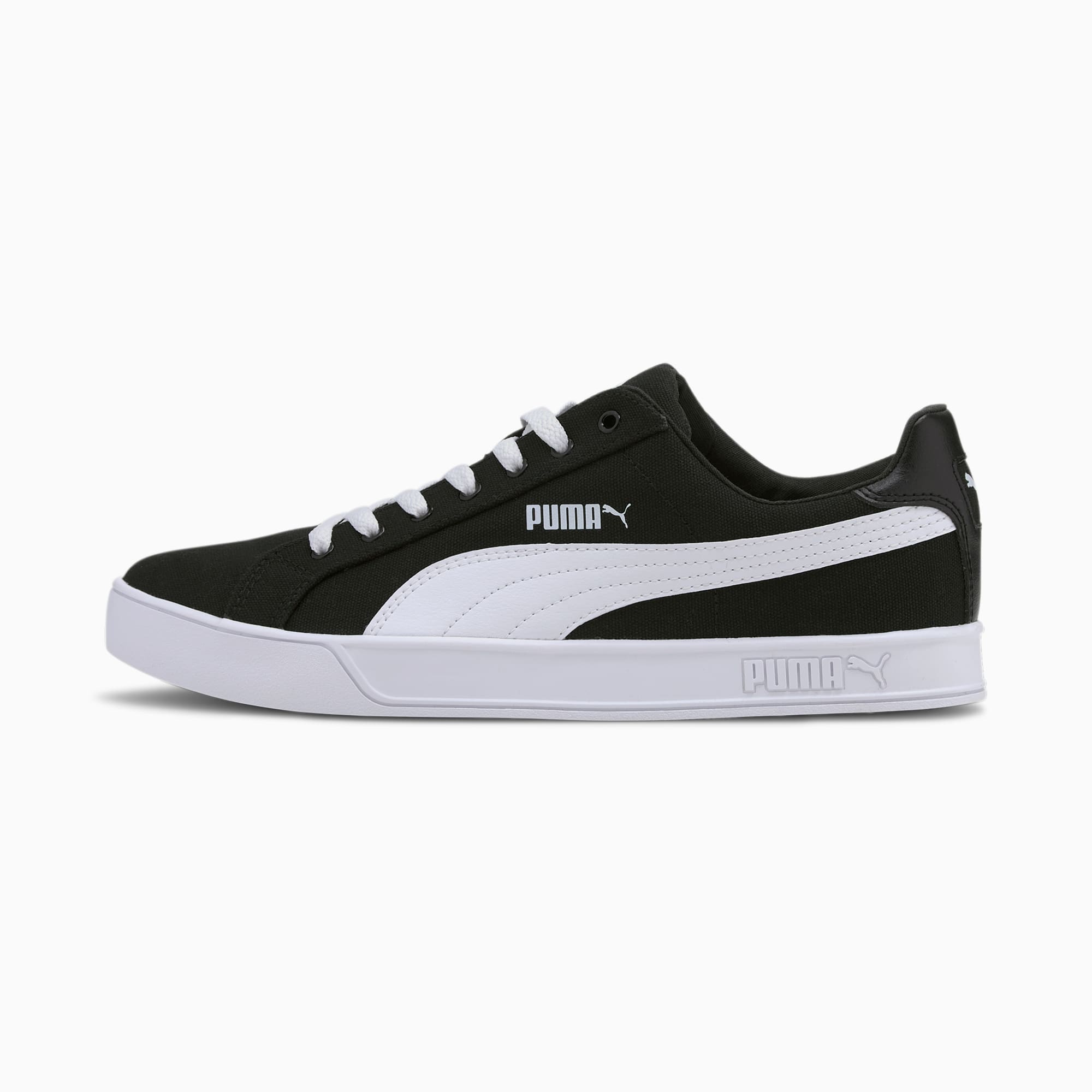 puma black canvas shoes