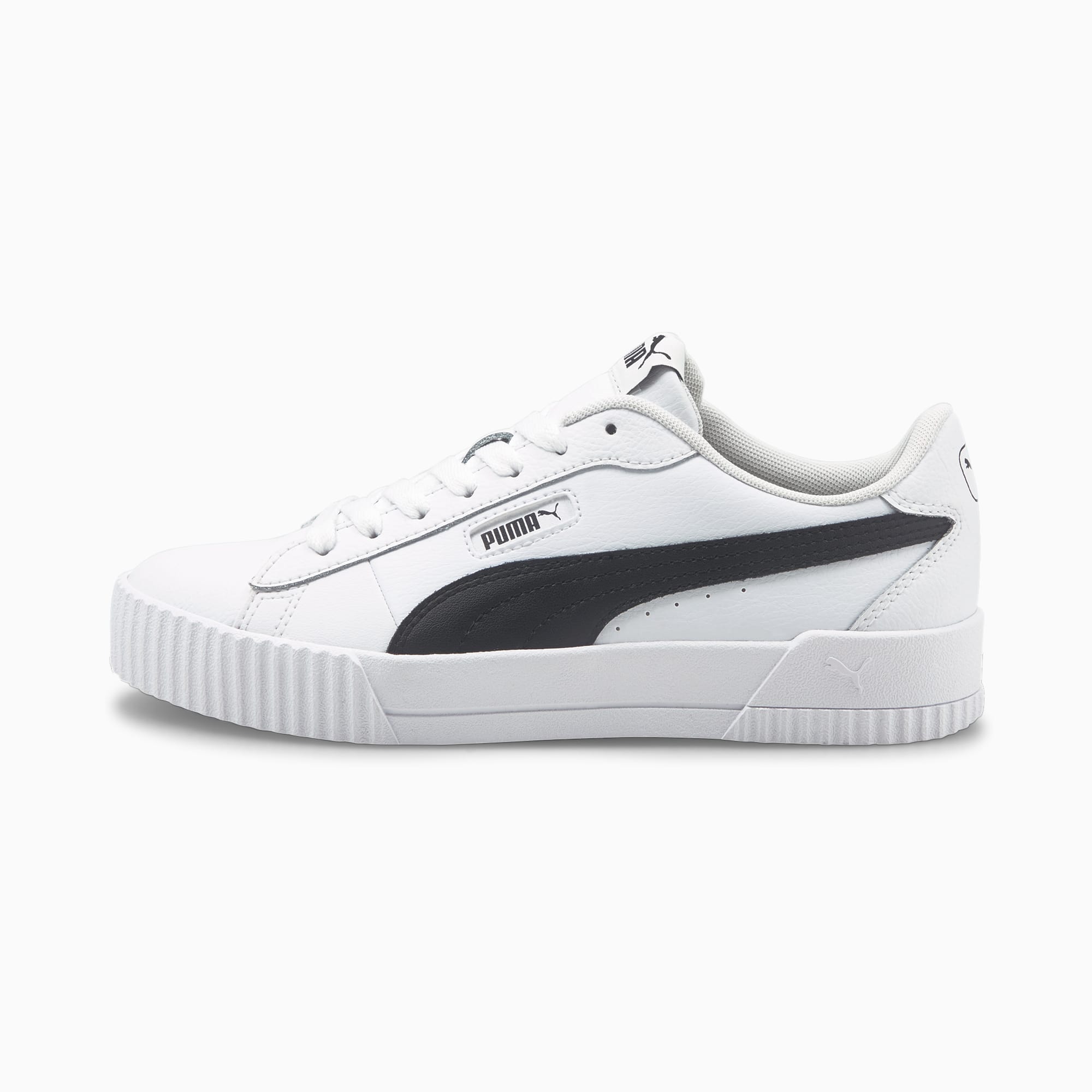 puma white leather tennis shoes