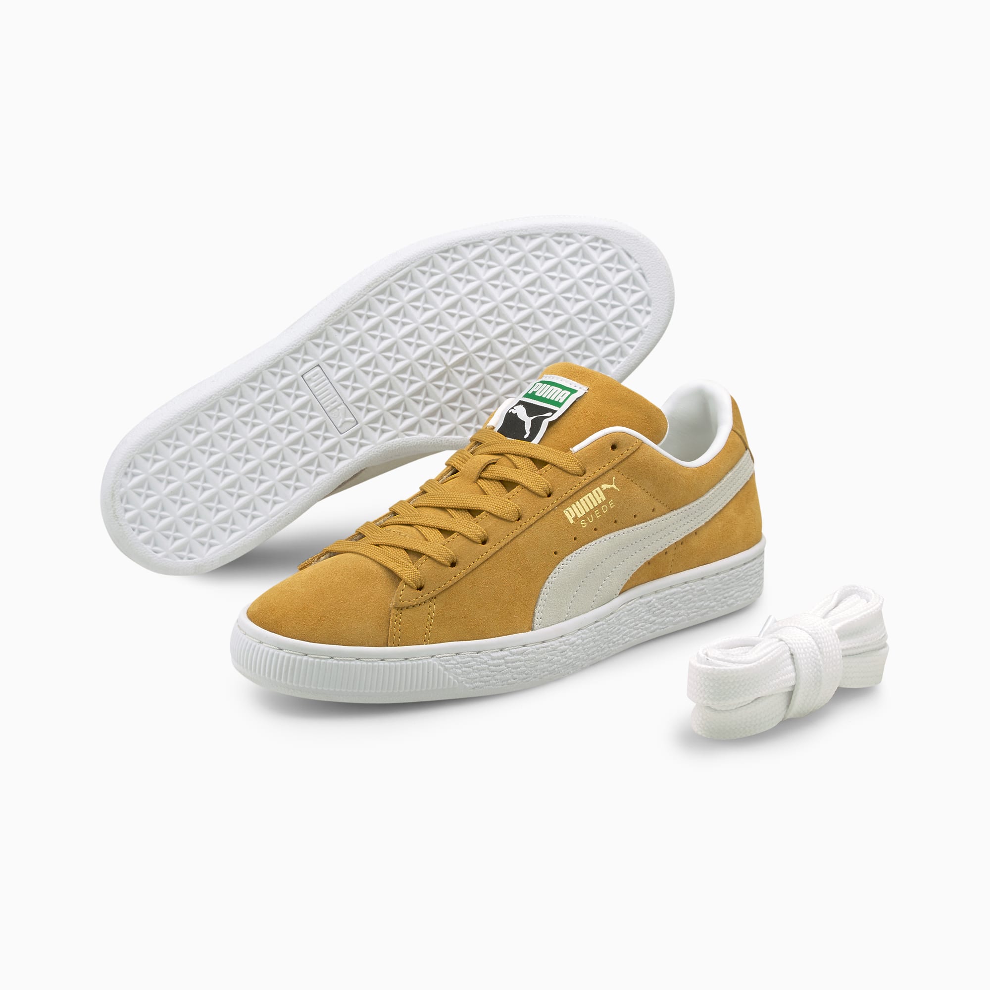 Suede Classic XXI Trainers Honey Mustard Puma White PUMA