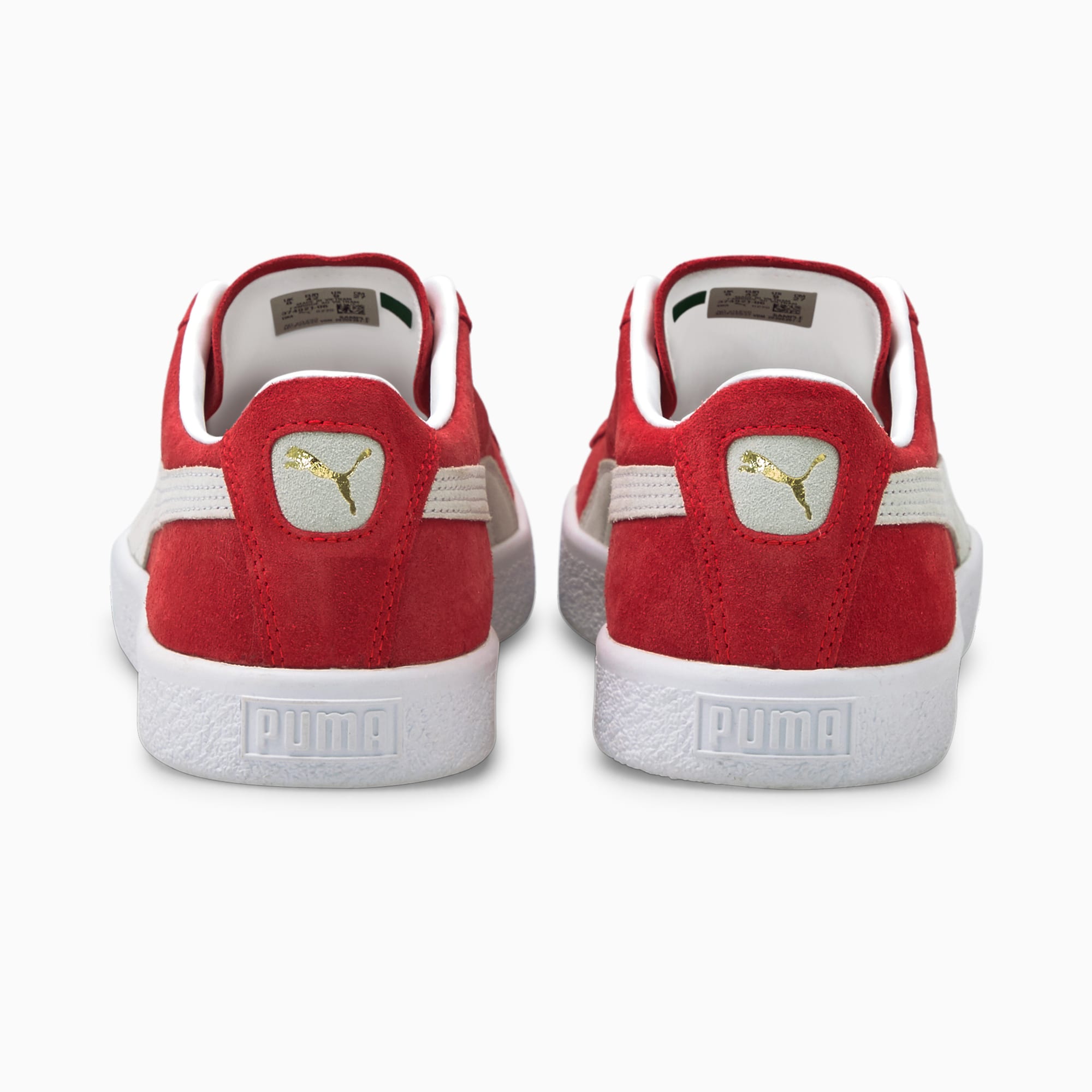 All red hotsell puma suede