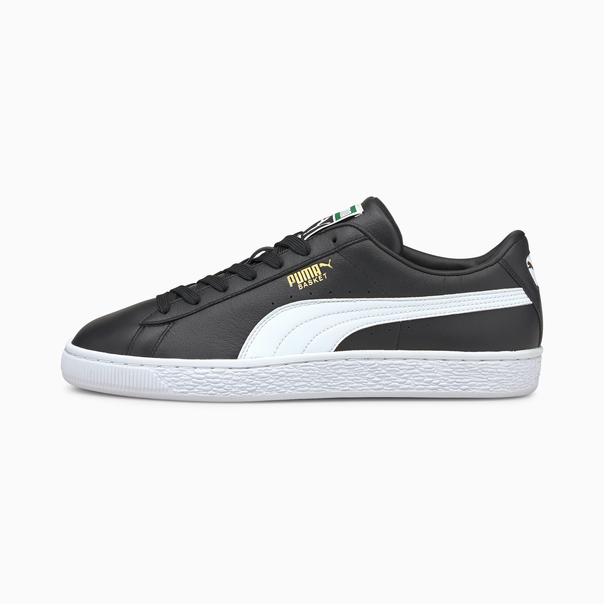 puma suede black trainers