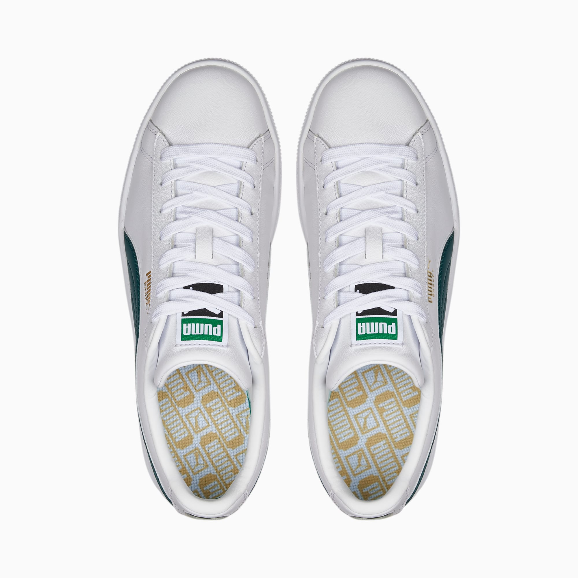 White puma basket trainers deals