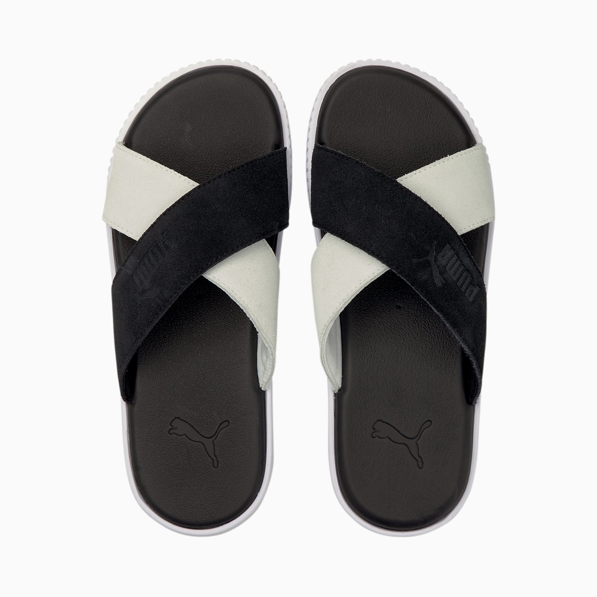 Black puma platform slides outlet