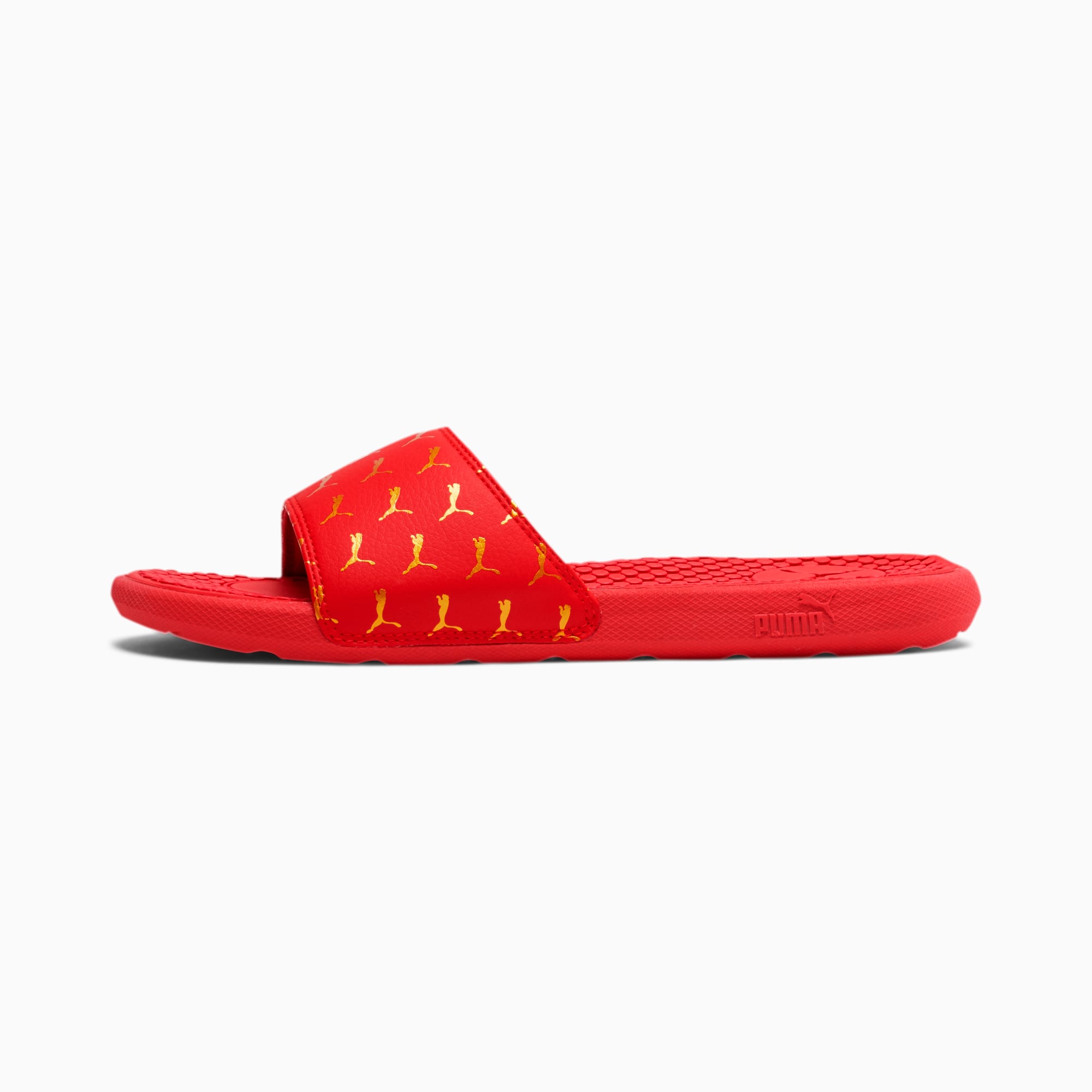 Red fur slides puma new arrivals
