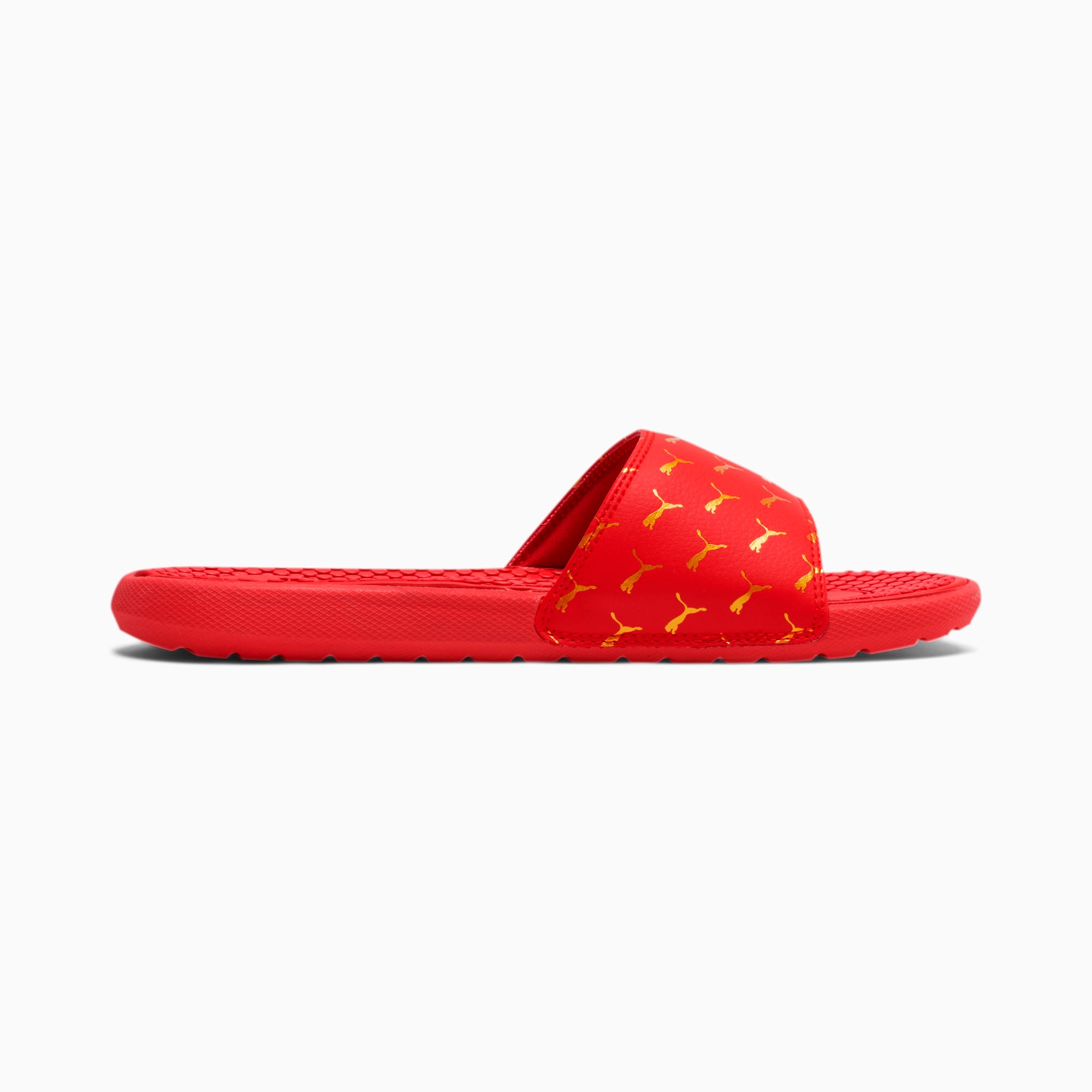 Red puma slides with fur new arrivals