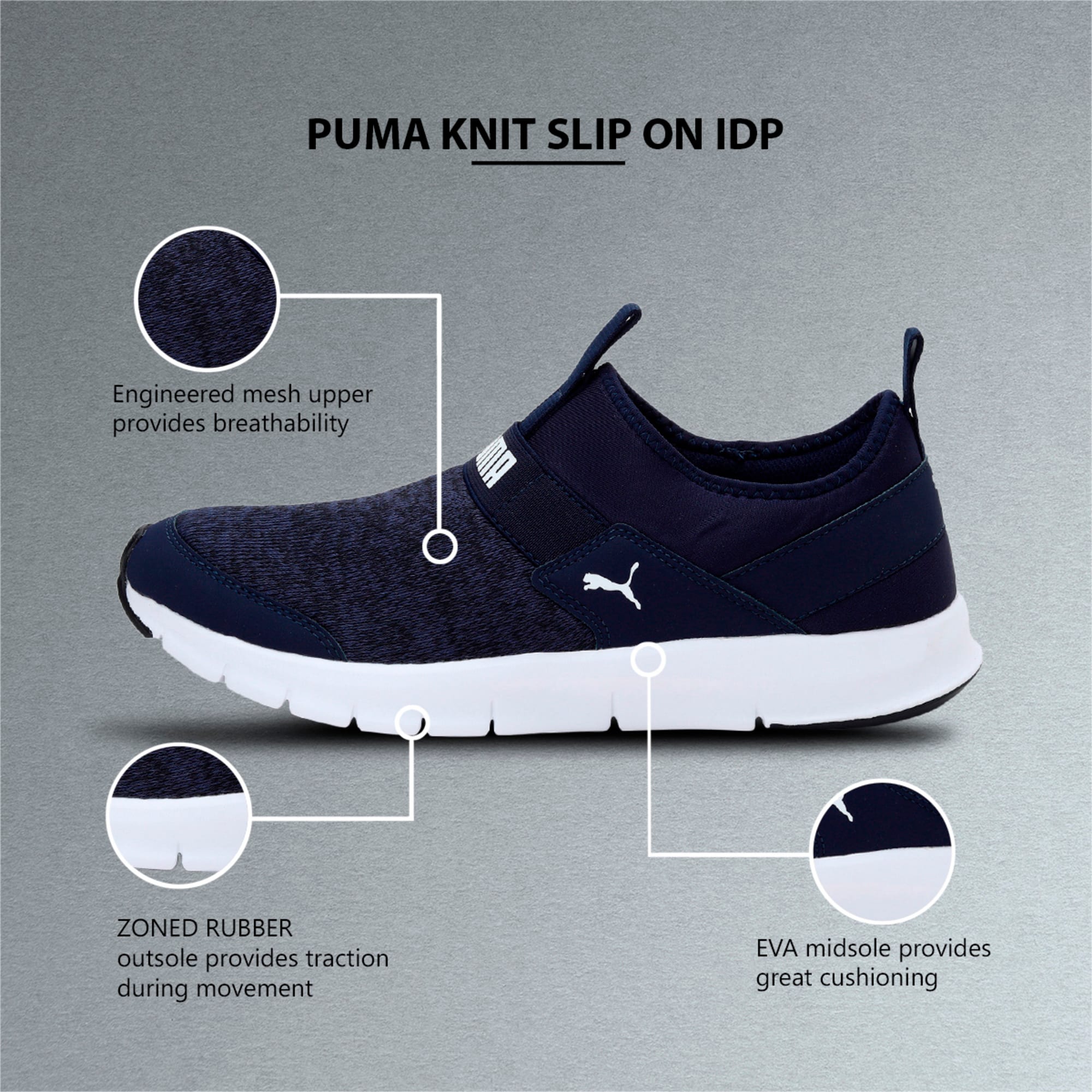 Puma slip ons men silver store