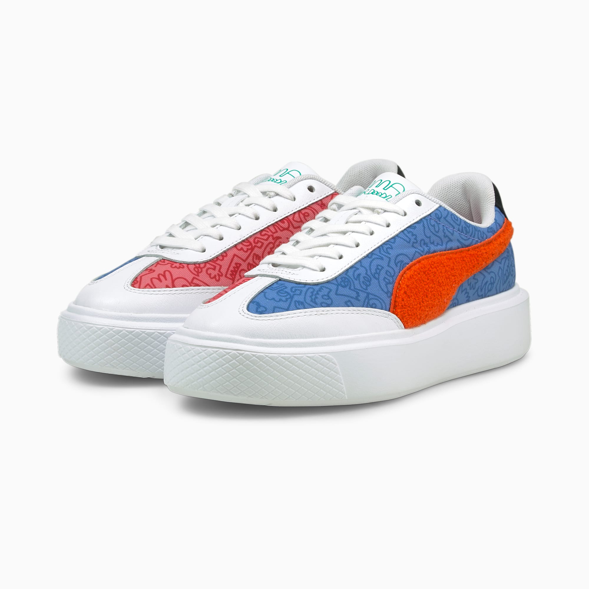 PUMA x MR DOODLE Oslo Maja Women's Trainers, Ultramarine-American Beauty, extralarge