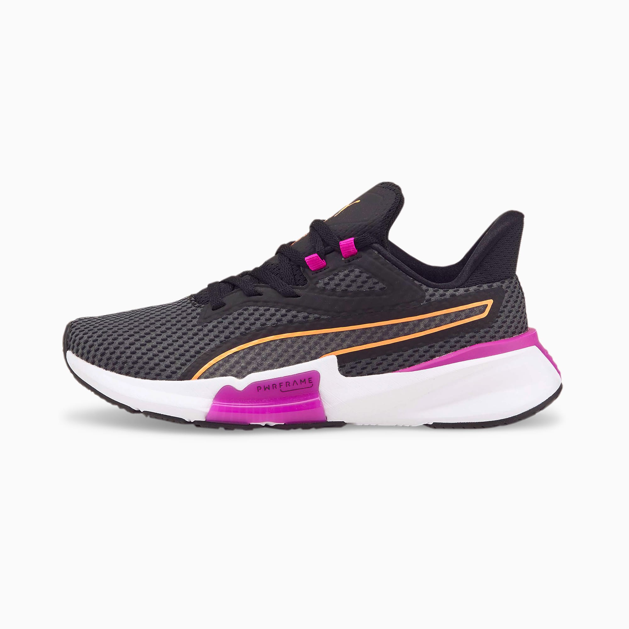 ウィメンズ PWRFRAME トレーニング シューズ, Puma Black-Deep Orchid-Neon Citrus, extralarge-JPN