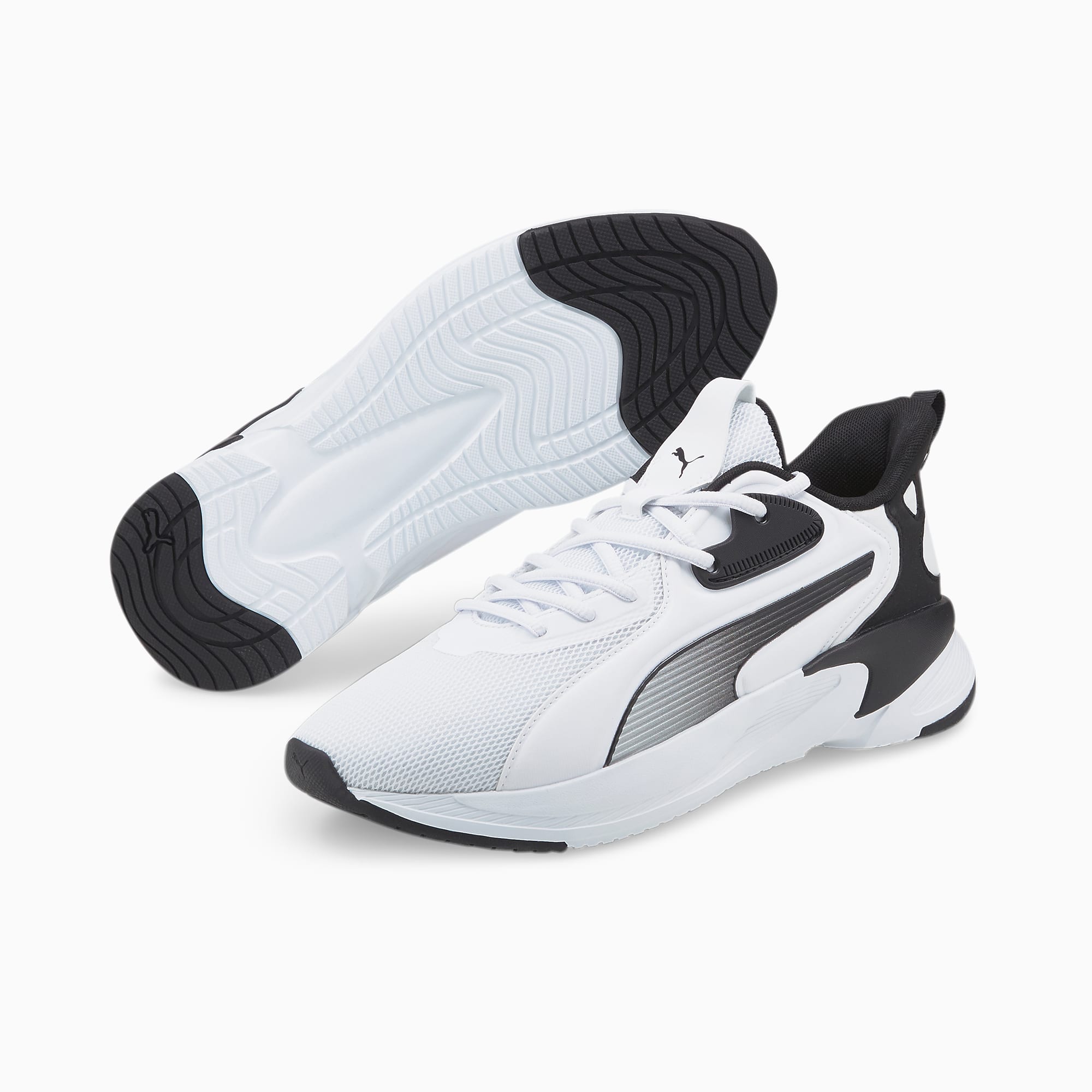 Puma white hotsell black shoes