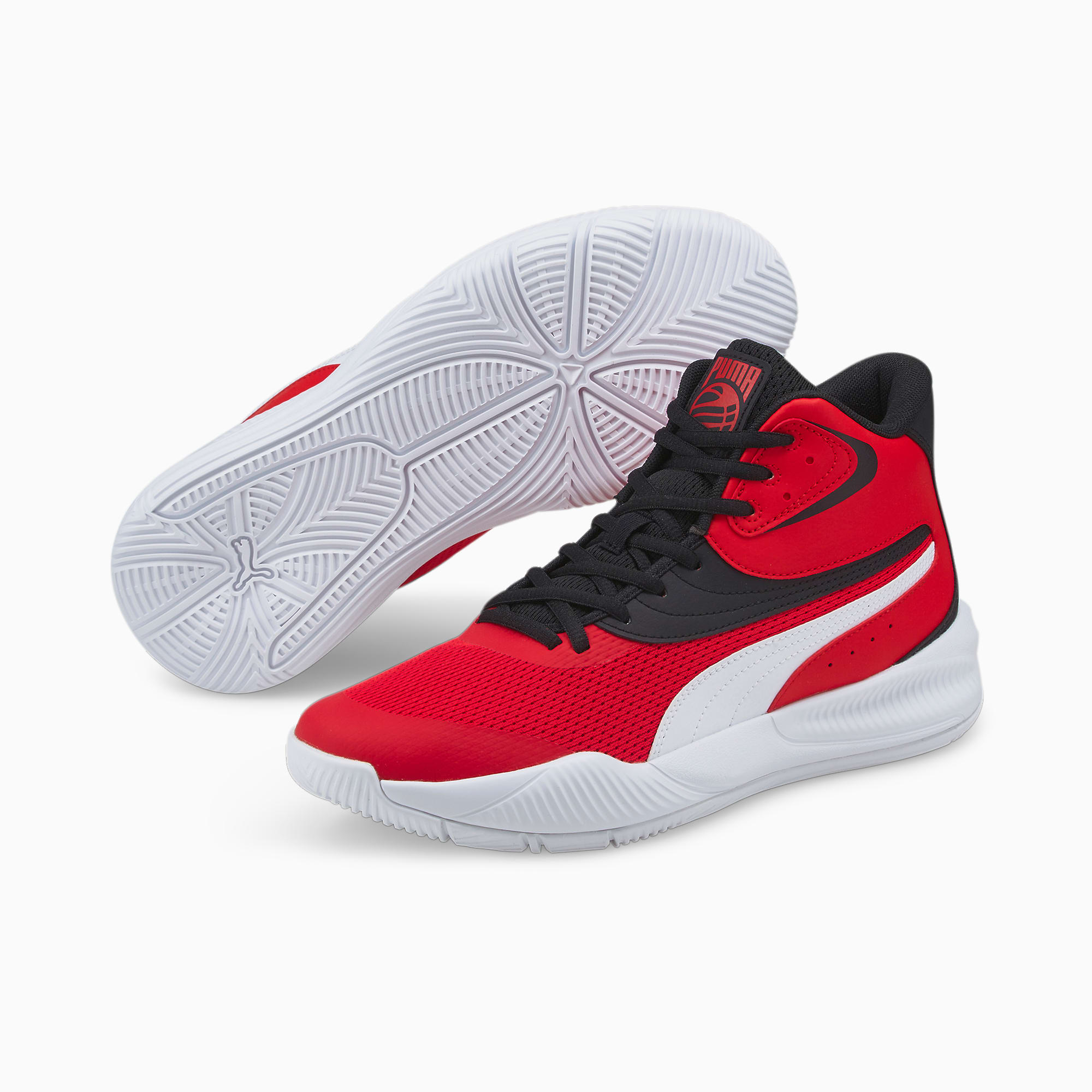 Puma red basketball shoes clearance