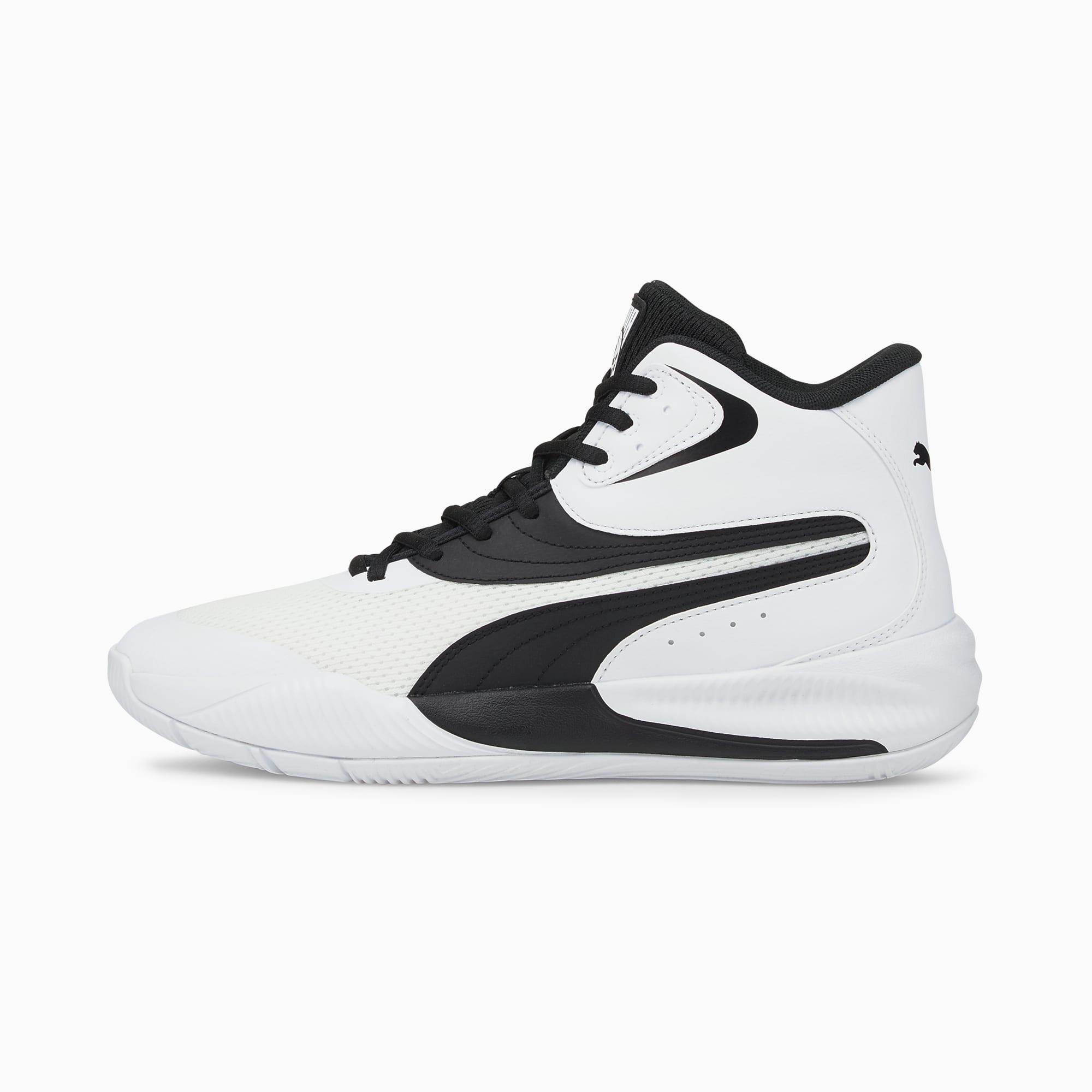 Triple Mid Basketball Shoes Puma WhitePuma Black PUMA Basketball