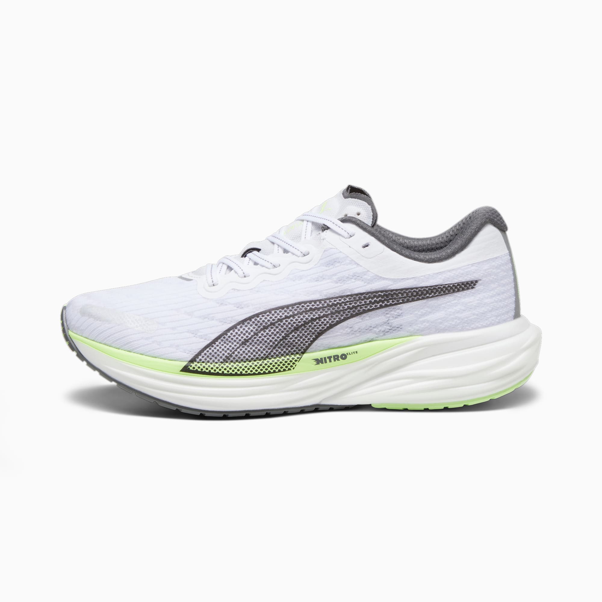 Deviate NITRO 2 Men's Running Shoes | PUMA White-Speed Green-Cool Dark ...