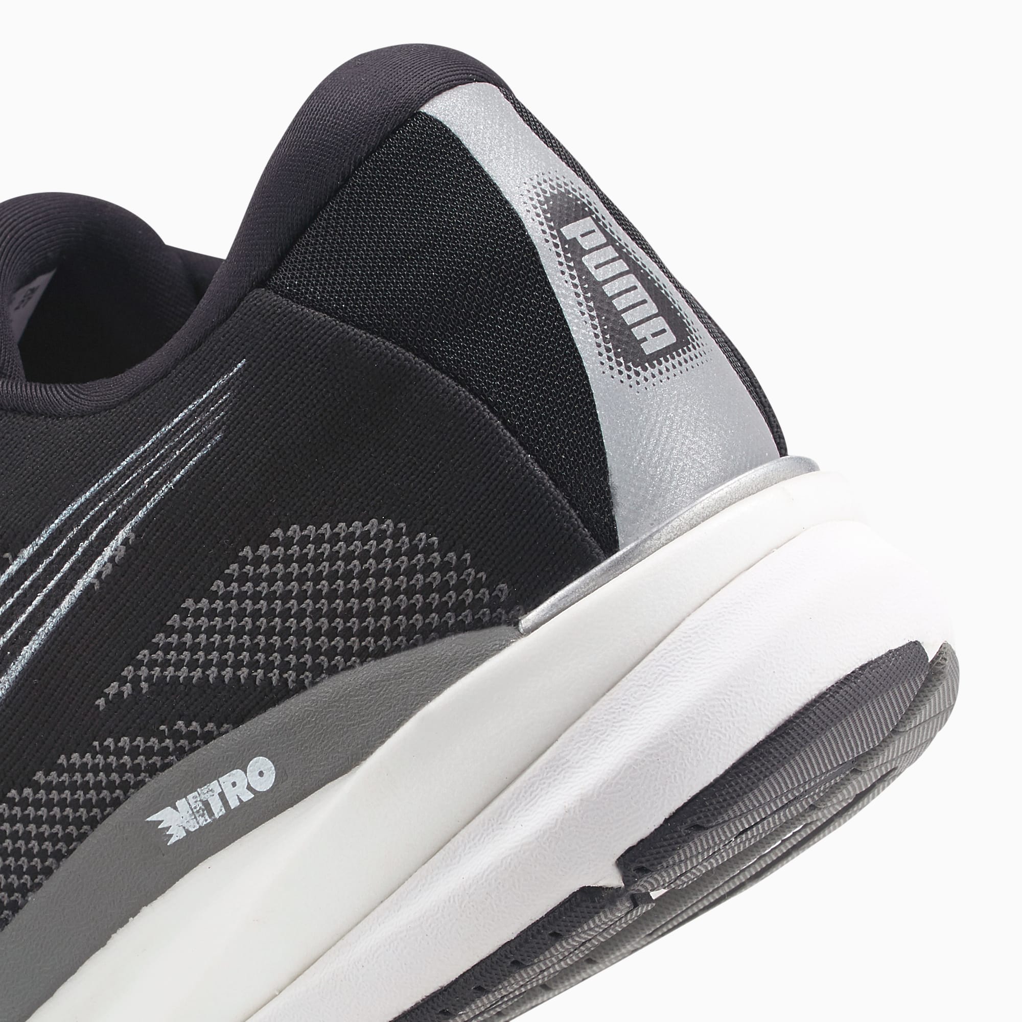 Puma black shoes mens knit shop