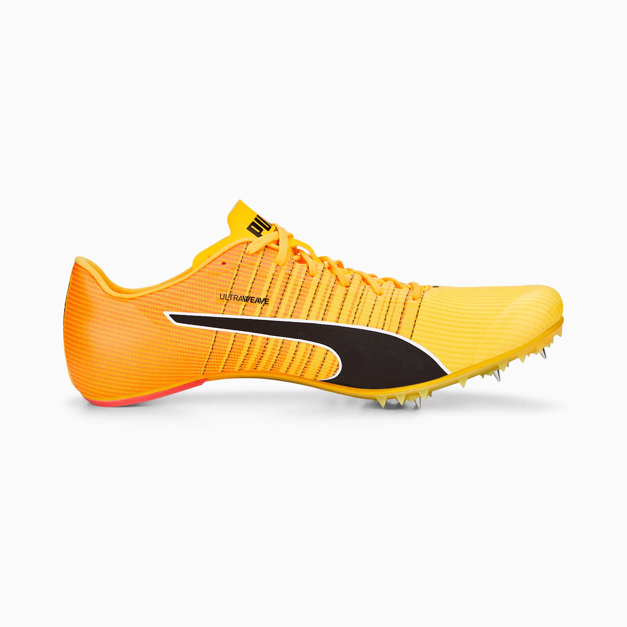 Puma evoSPEED Sprint 14 Men's Track Spikes Shoes, Sun Stream/Sunset Glow/Black, 8.5