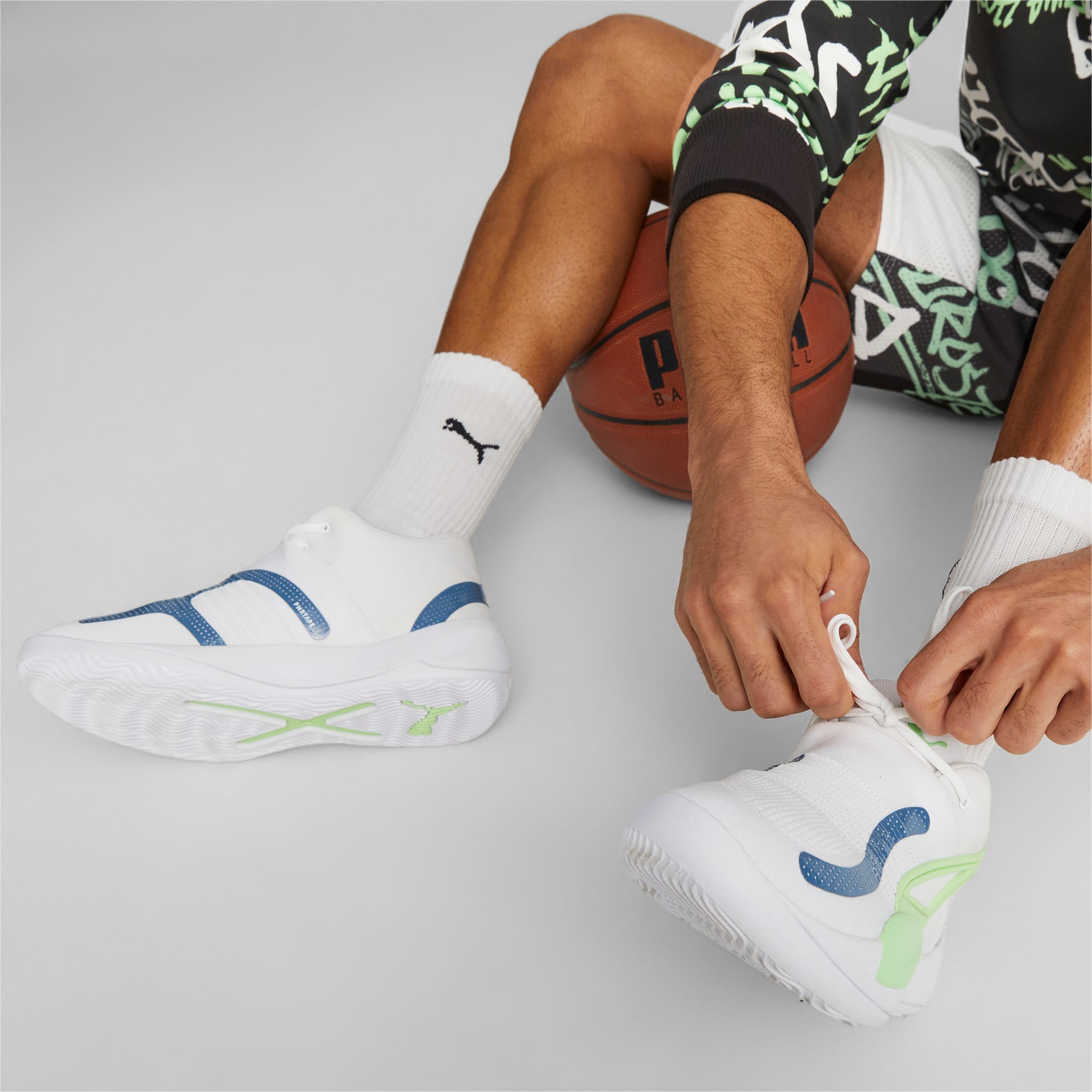 Rise NITRO Unisex Basketball Shoes PUMA White Deep Dive PUMA