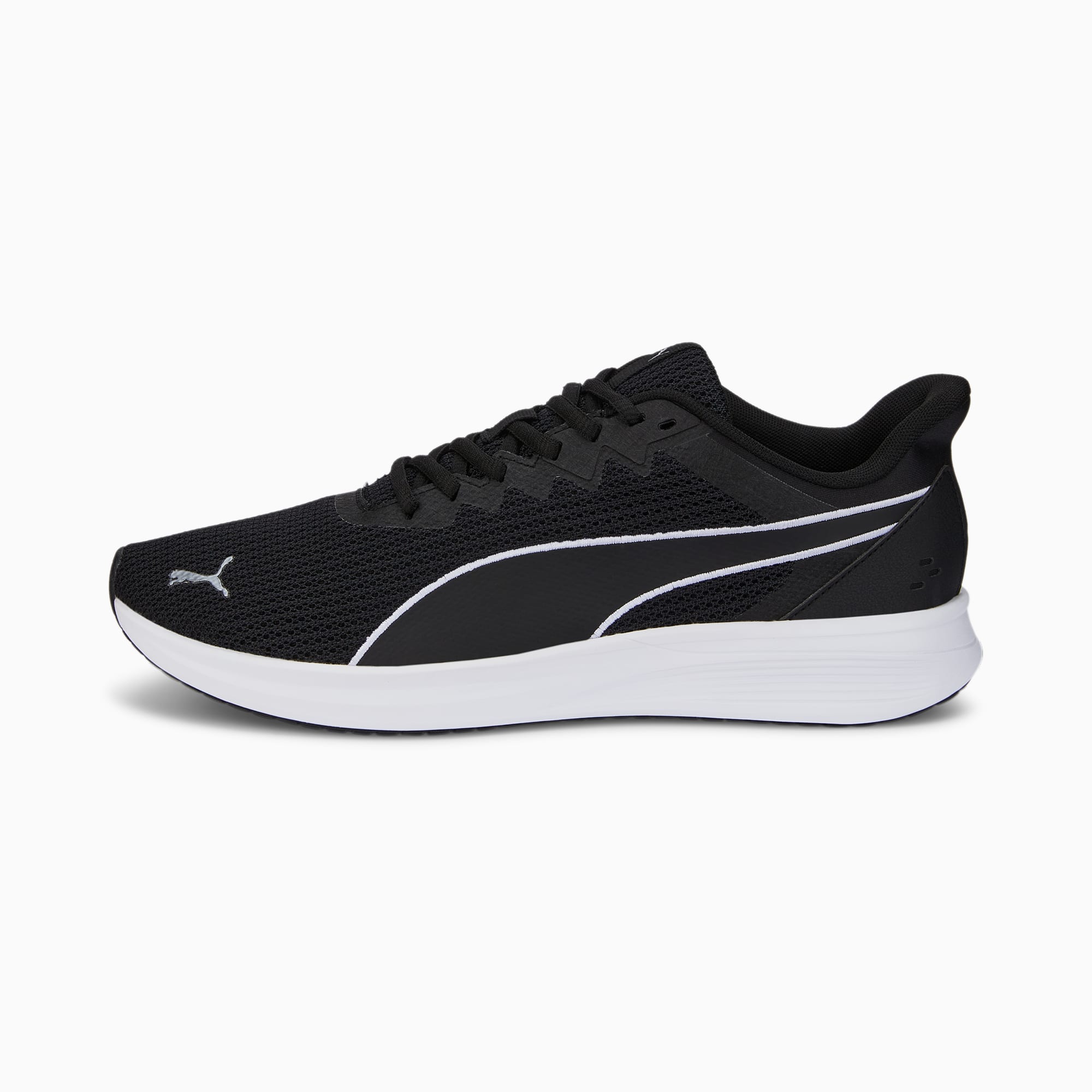 Transport Modern Running Shoes | Puma Black-PUMA White-PUMA Silver ...