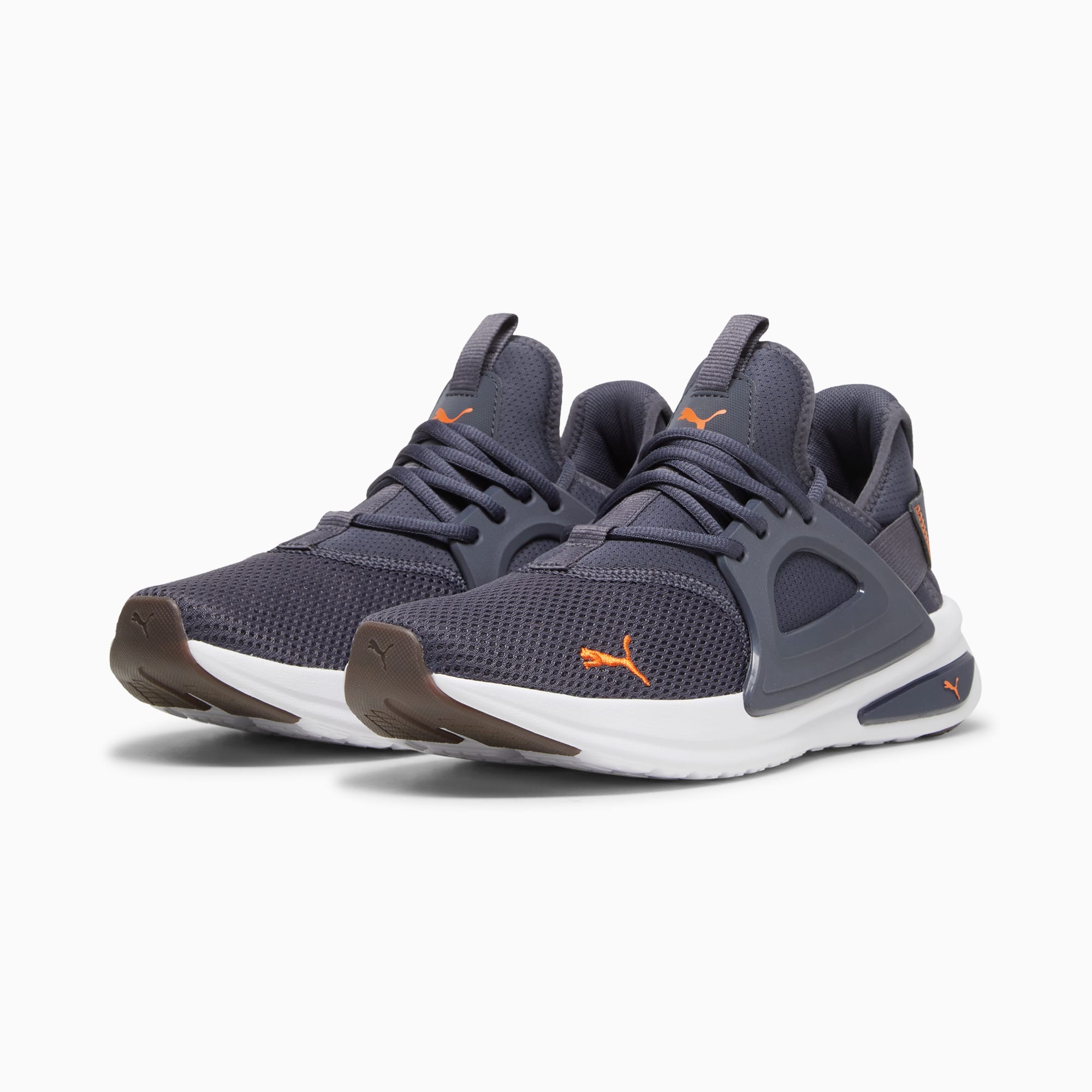Softride Enzo Evo Running Shoes in Galactic Gray Rickie Orange Gum Size 8.5 by PUMA