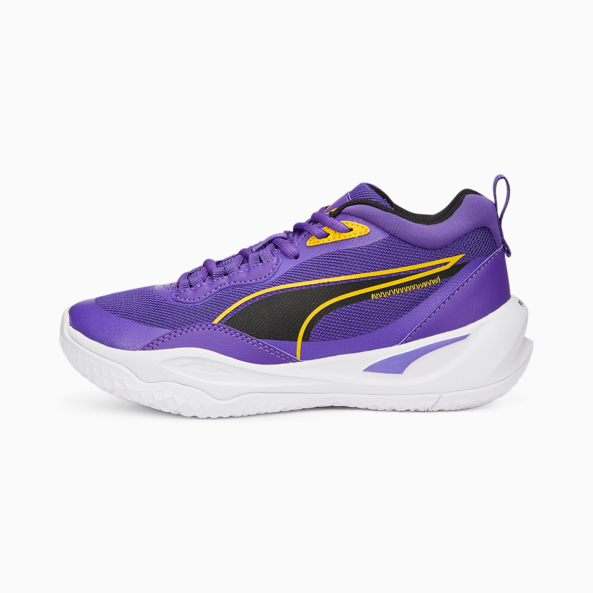 Purple and store yellow pumas
