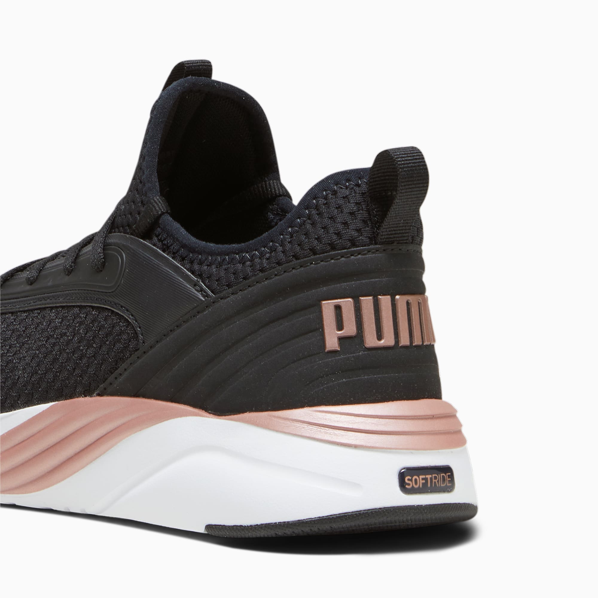Rose gold and black puma shoes online