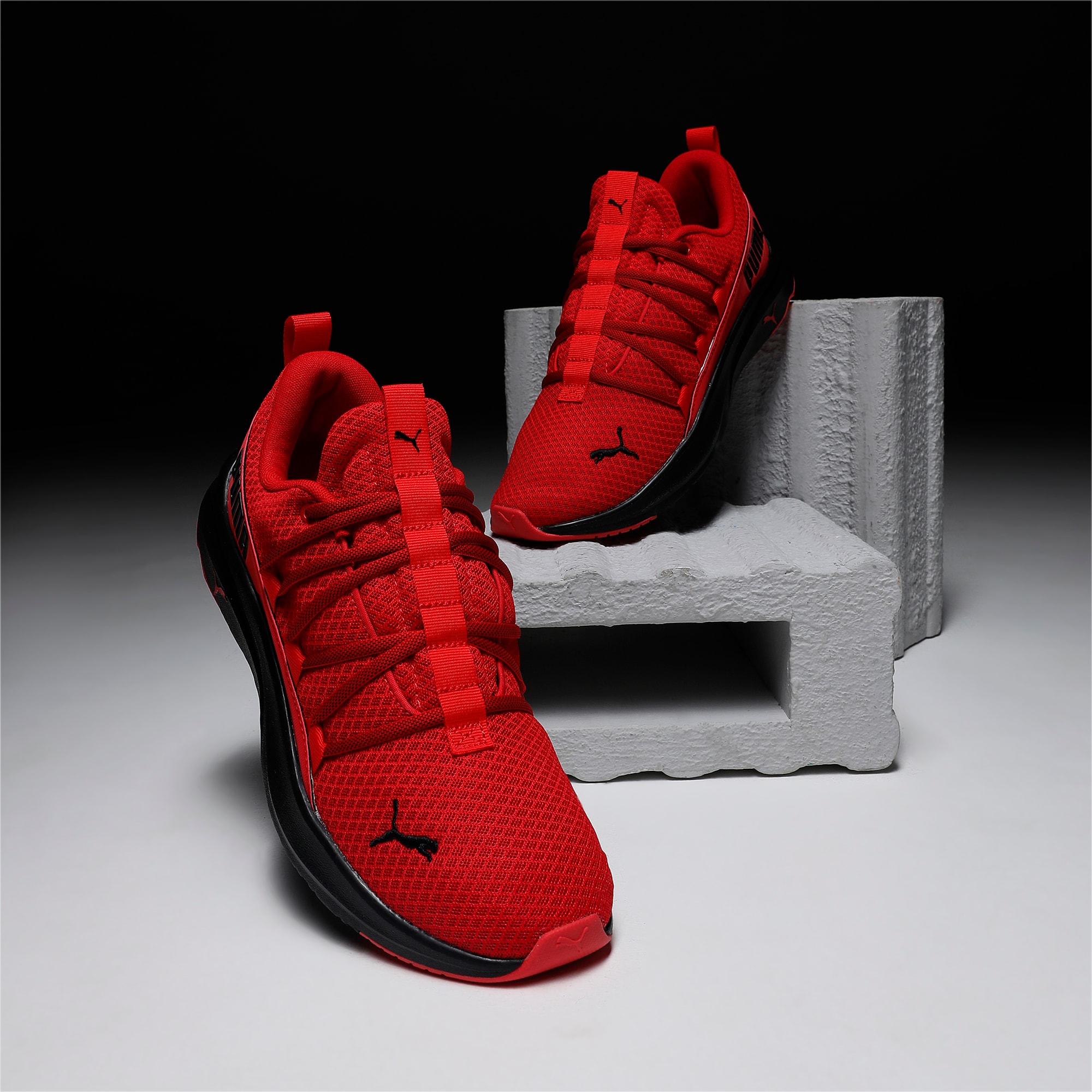 Red walking shoes clearance