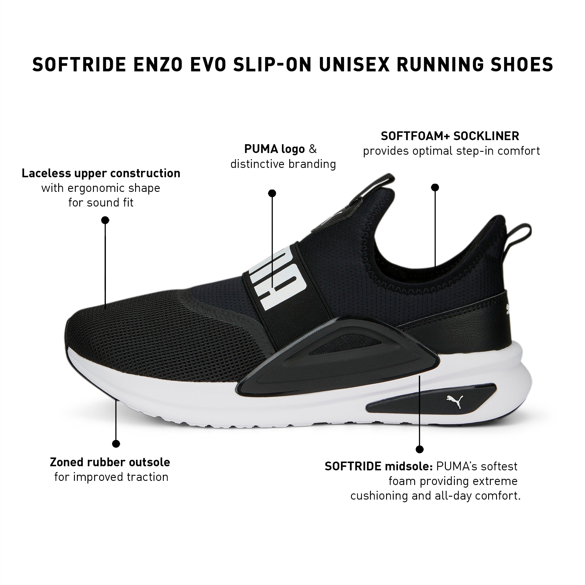 Puma slip on running shoes discount