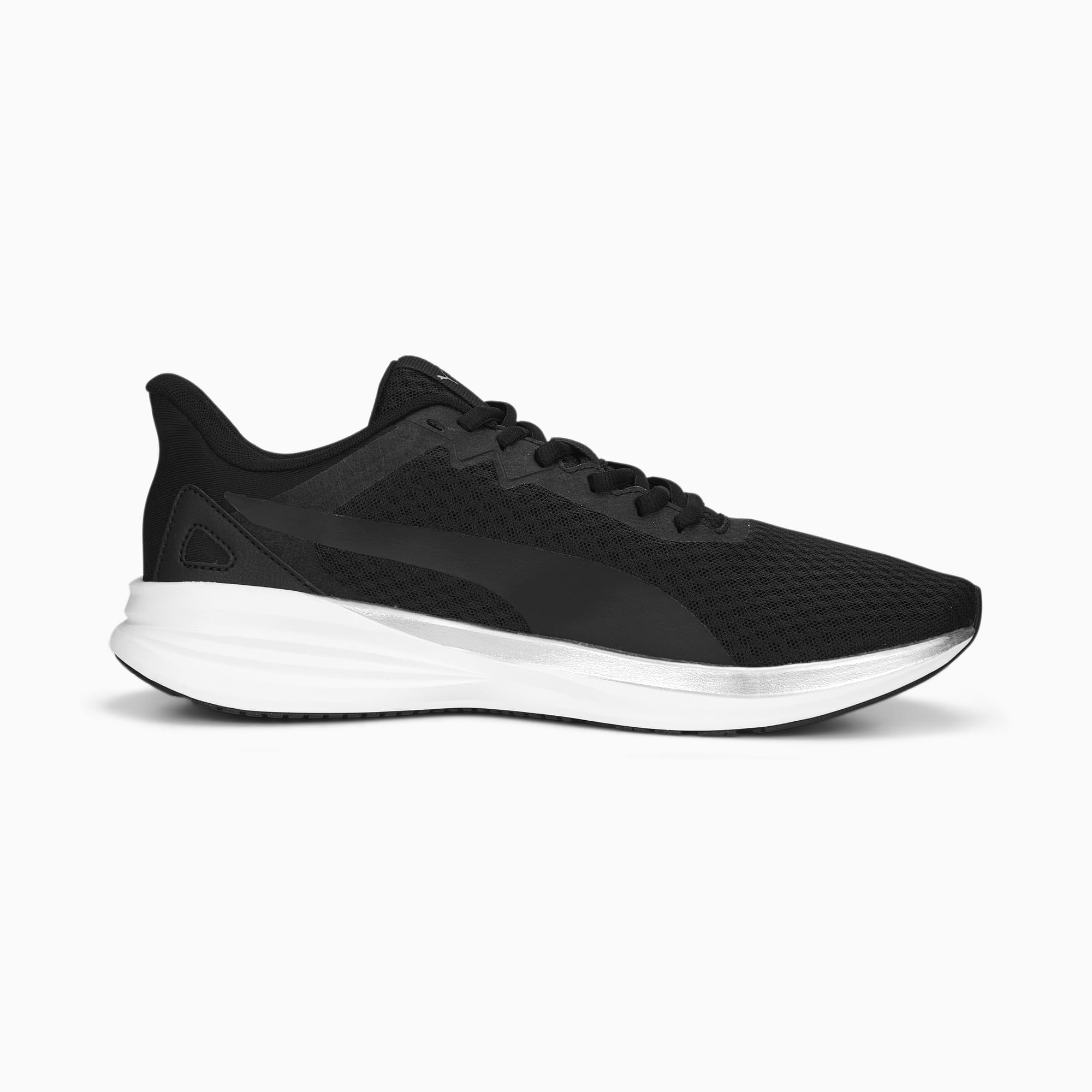 Transport Modern Fresh Running Shoes in Black Silver White Size 3.5 by PUMA