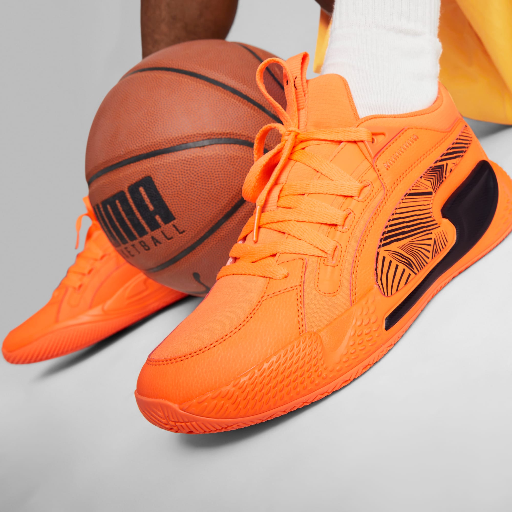 Orange puma discount basketball shoes
