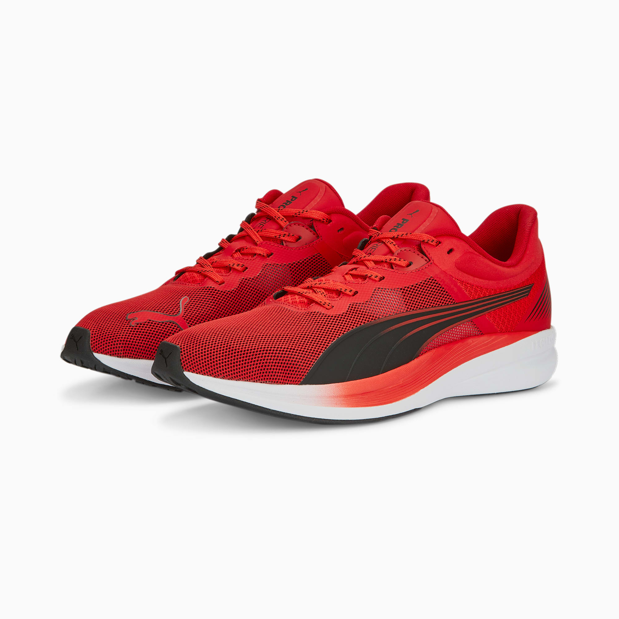 Puma red online color shoes