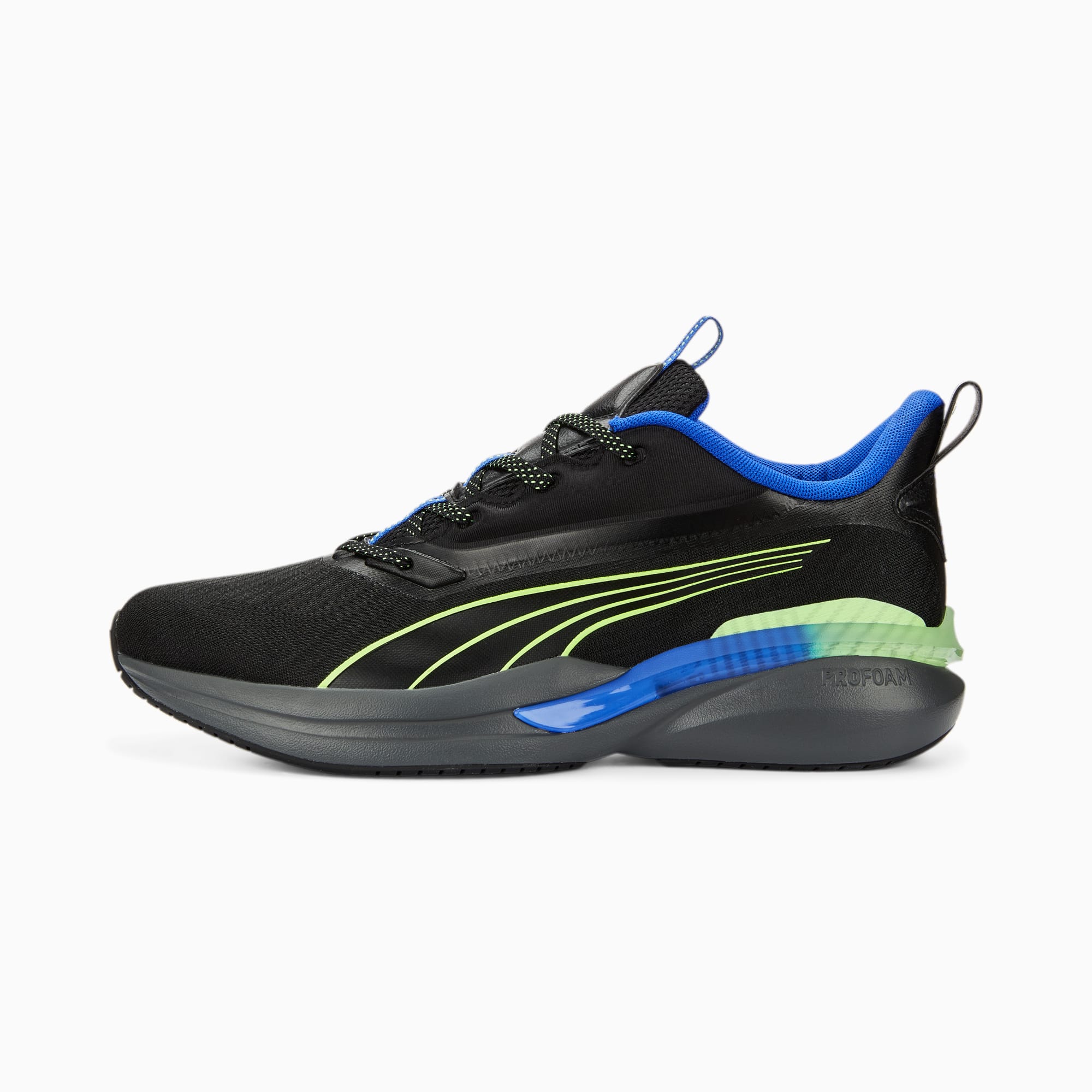 Hyperdrive ProFoam SPEED Running Shoes, PUMA Black-Fizzy Lime-Cool Dark Gray, large-SEA