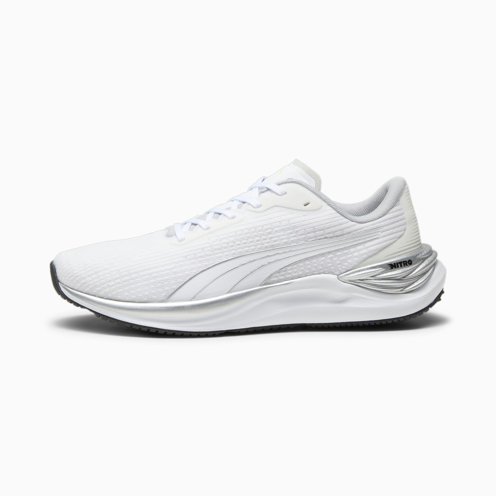 Electrify NITRO 3 Men's Running Shoes | PUMA White-Speed Green-PUMA ...