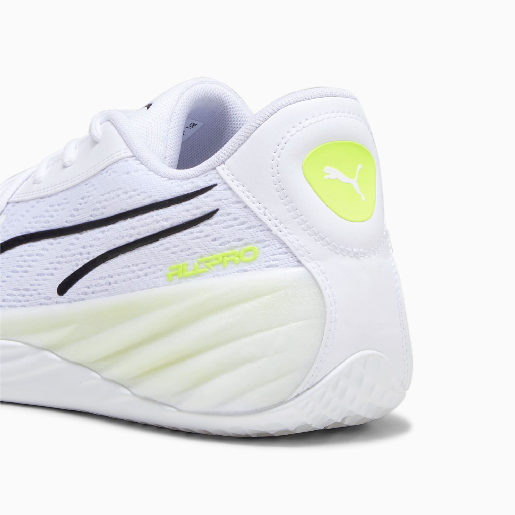 All Pro NITRO Basketball Shoes PUMA White Lime Squeeze PUMA