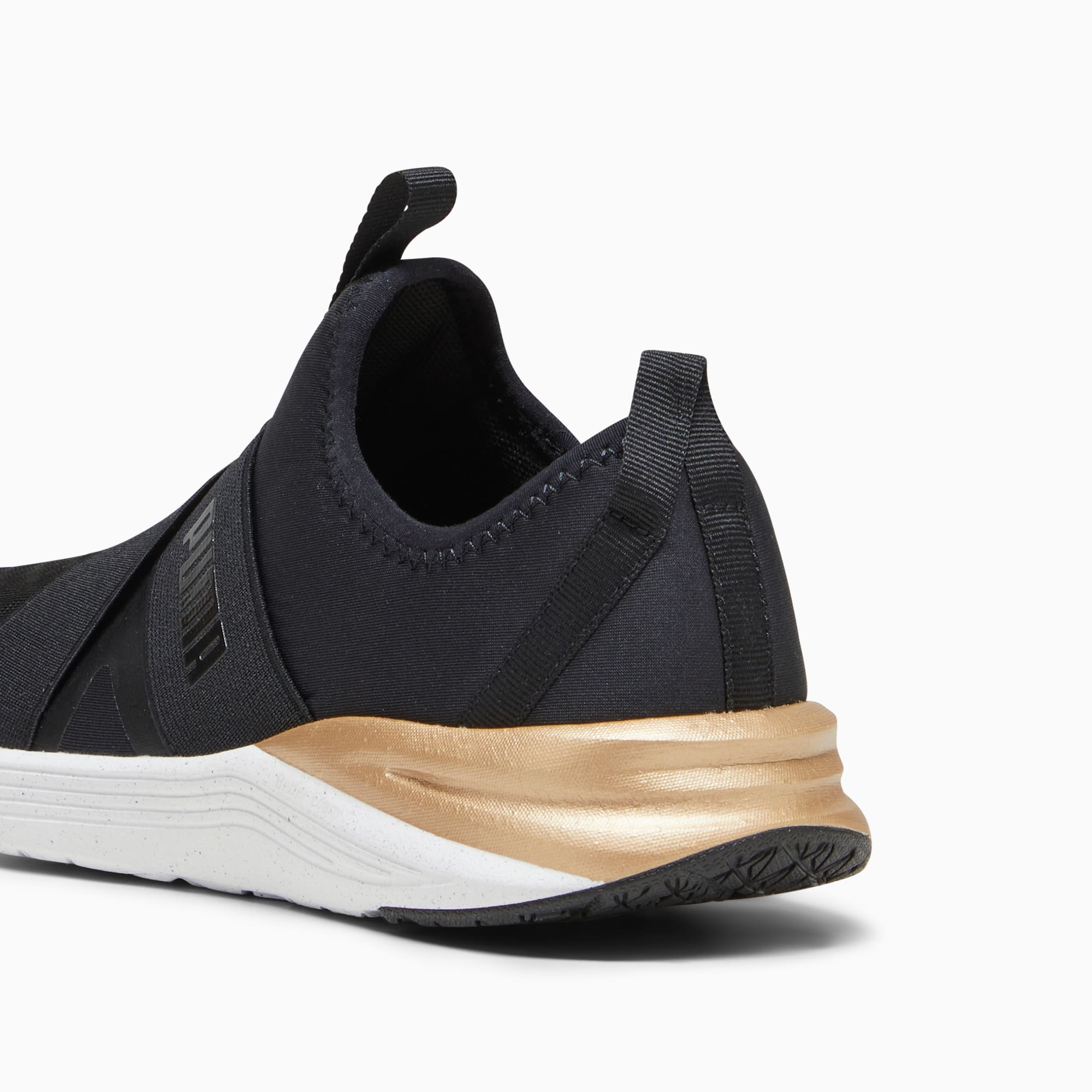 Black slip on pumas sale
