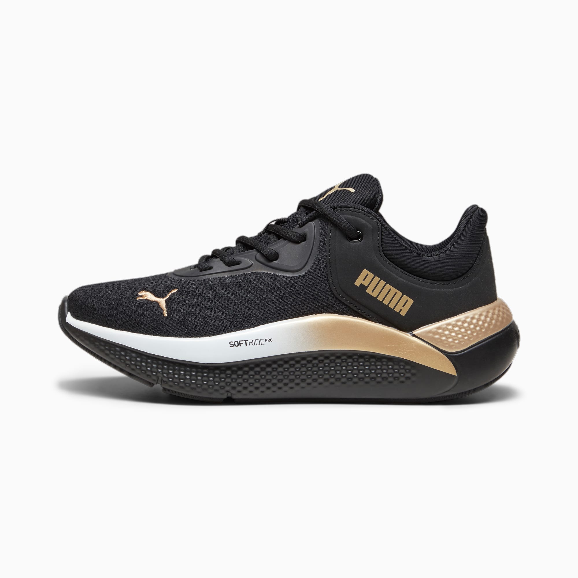 Softride Pro Molten Metal Women s Running Shoes PUMA Black PUMA Gold Matte Gold PUMA Shoes PUMA