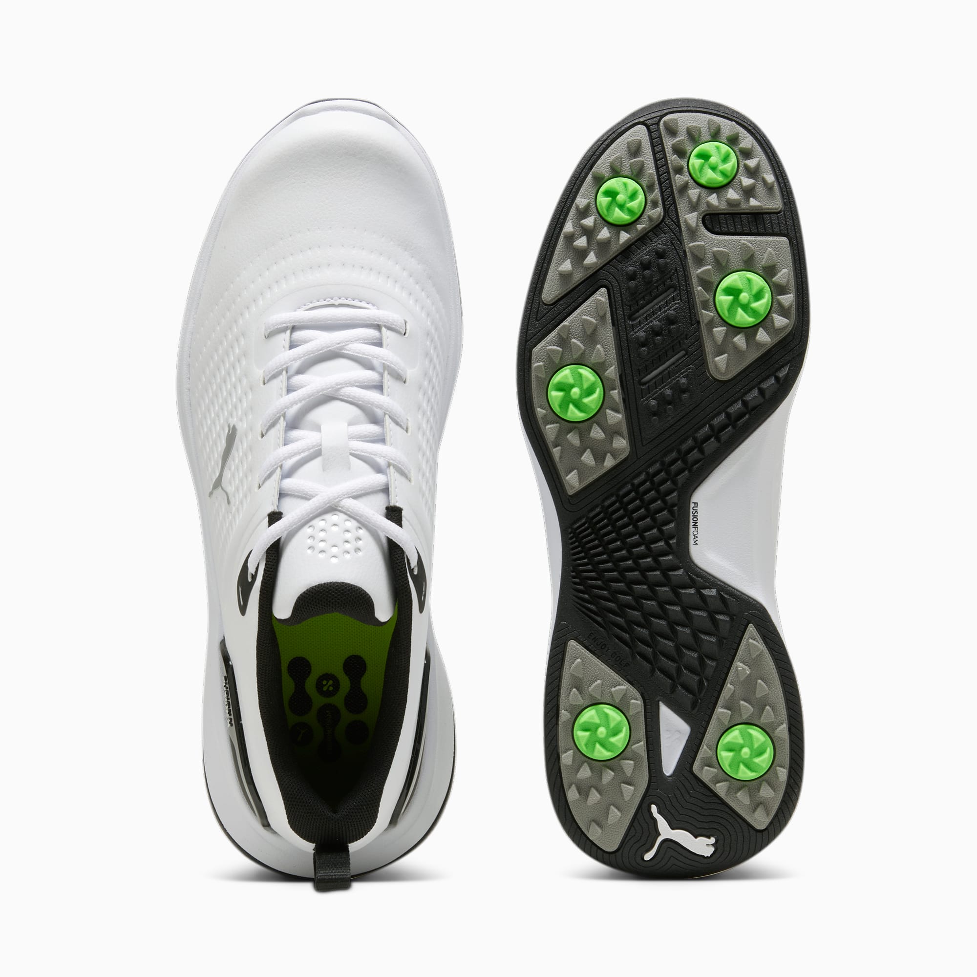 Grip Fusion Flex Men s Golf Shoes PUMA White PUMA Black PUMA