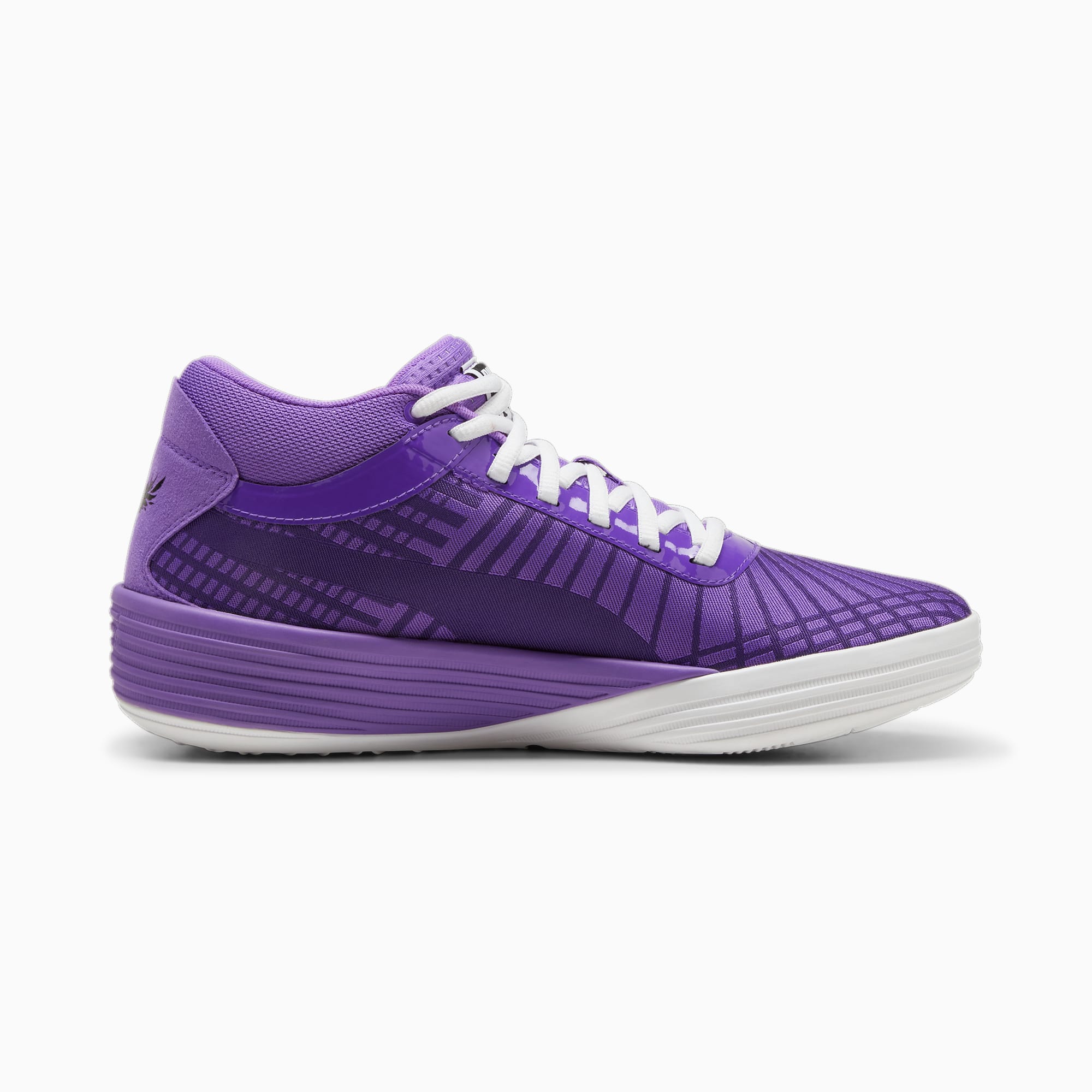 Clyde x Melo All Pro Basketball Shoes Purple Glimmer Puma White