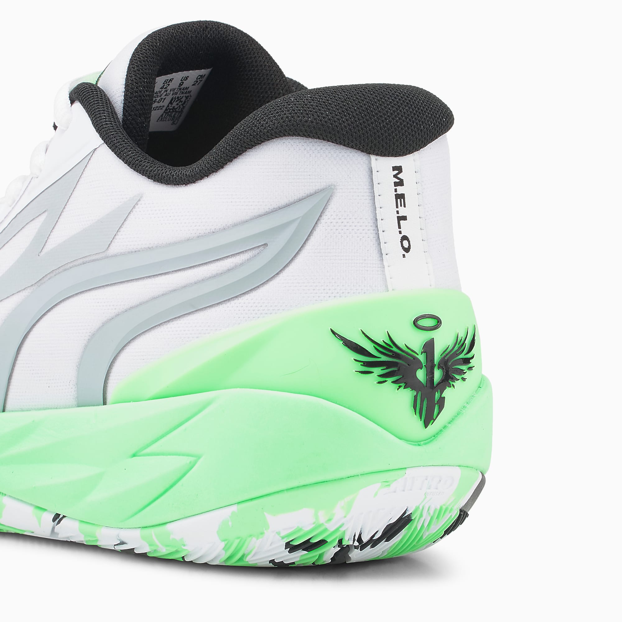 Puma green hotsell and white shoes