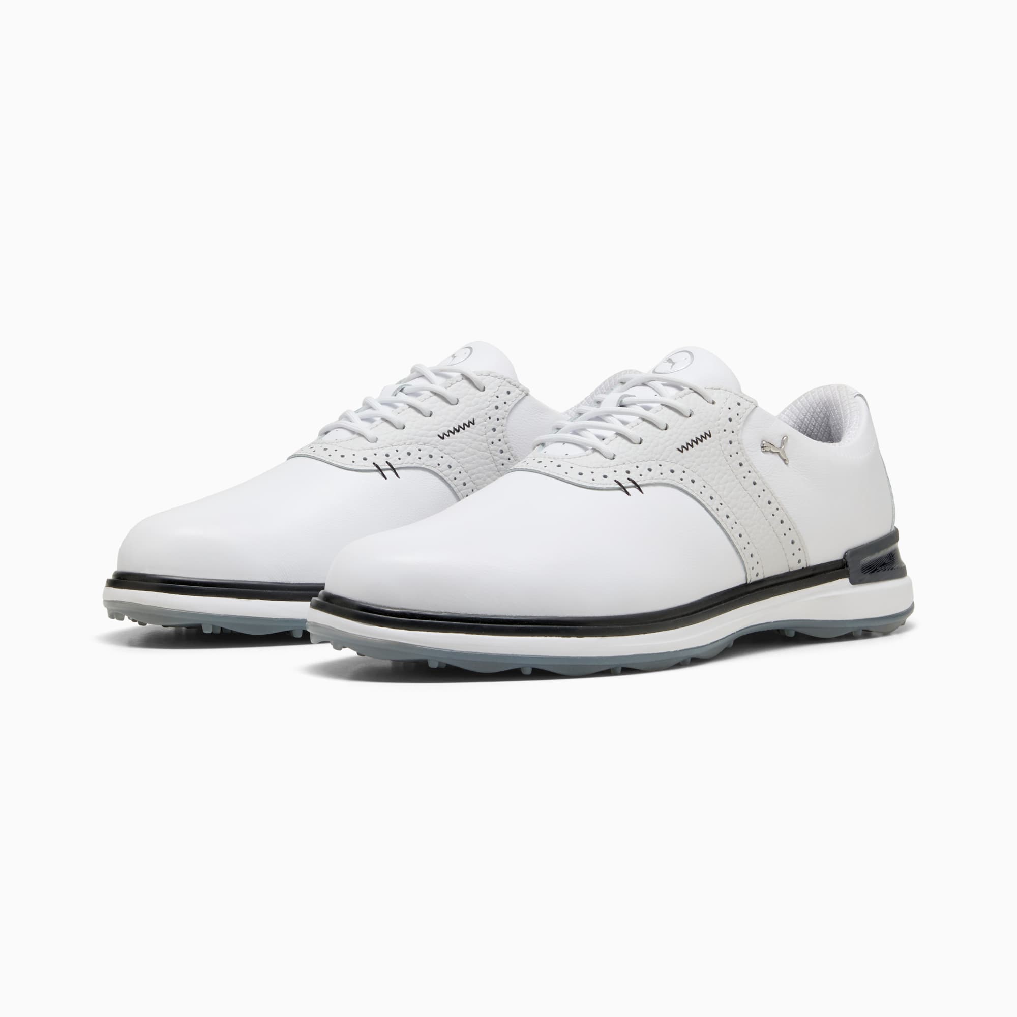 PUMA Avant Men's Golf Shoes, PUMA White-Feather Gray-PUMA Black, large