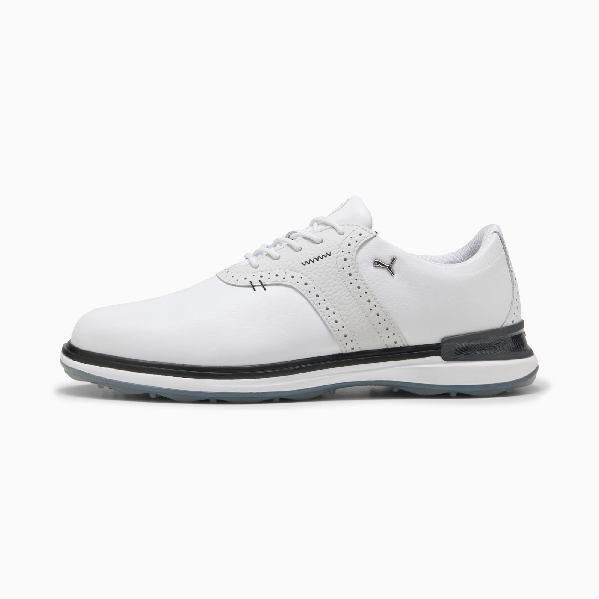 PUMA Avant Men's Golf Shoes, PUMA White-Feather Gray-PUMA Black, large