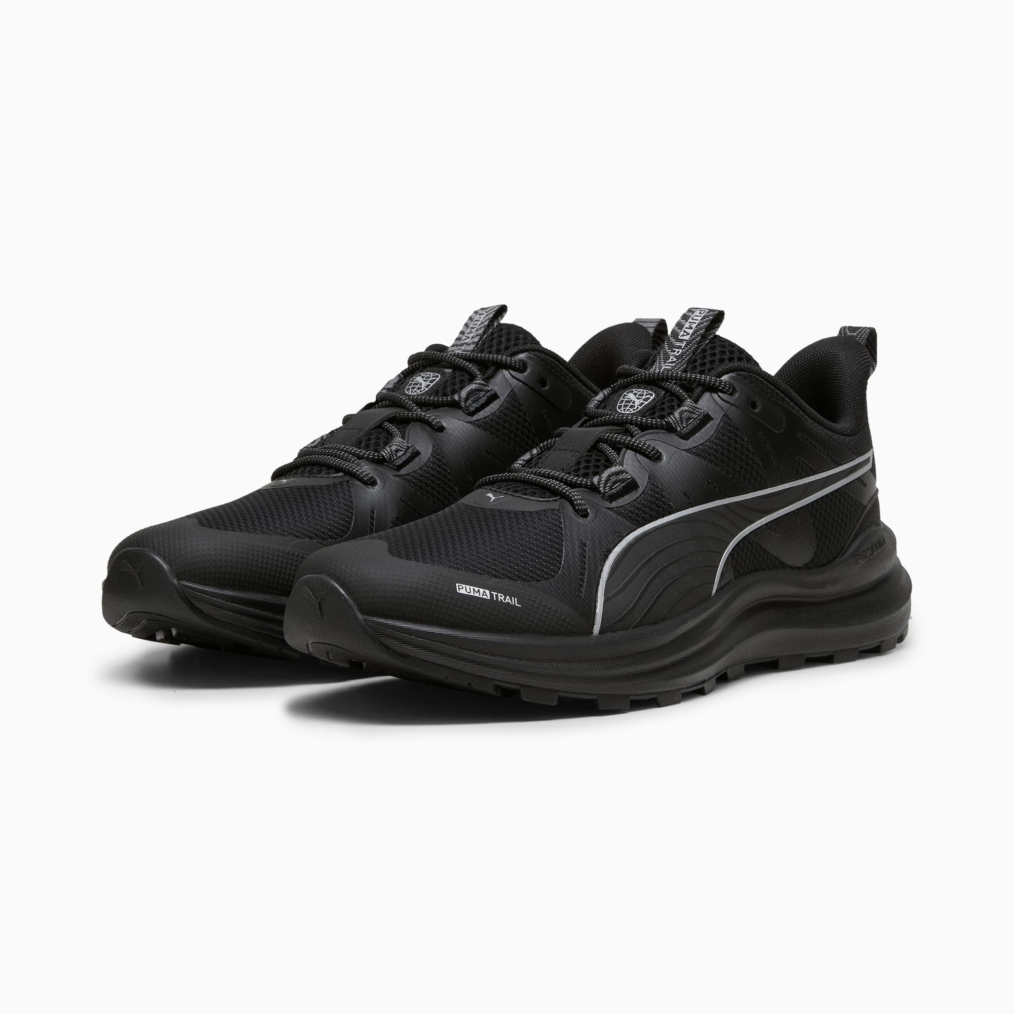 Reflect Lite Trail Running Shoes, PUMA Black-Cool Dark Gray-PUMA Silver, large