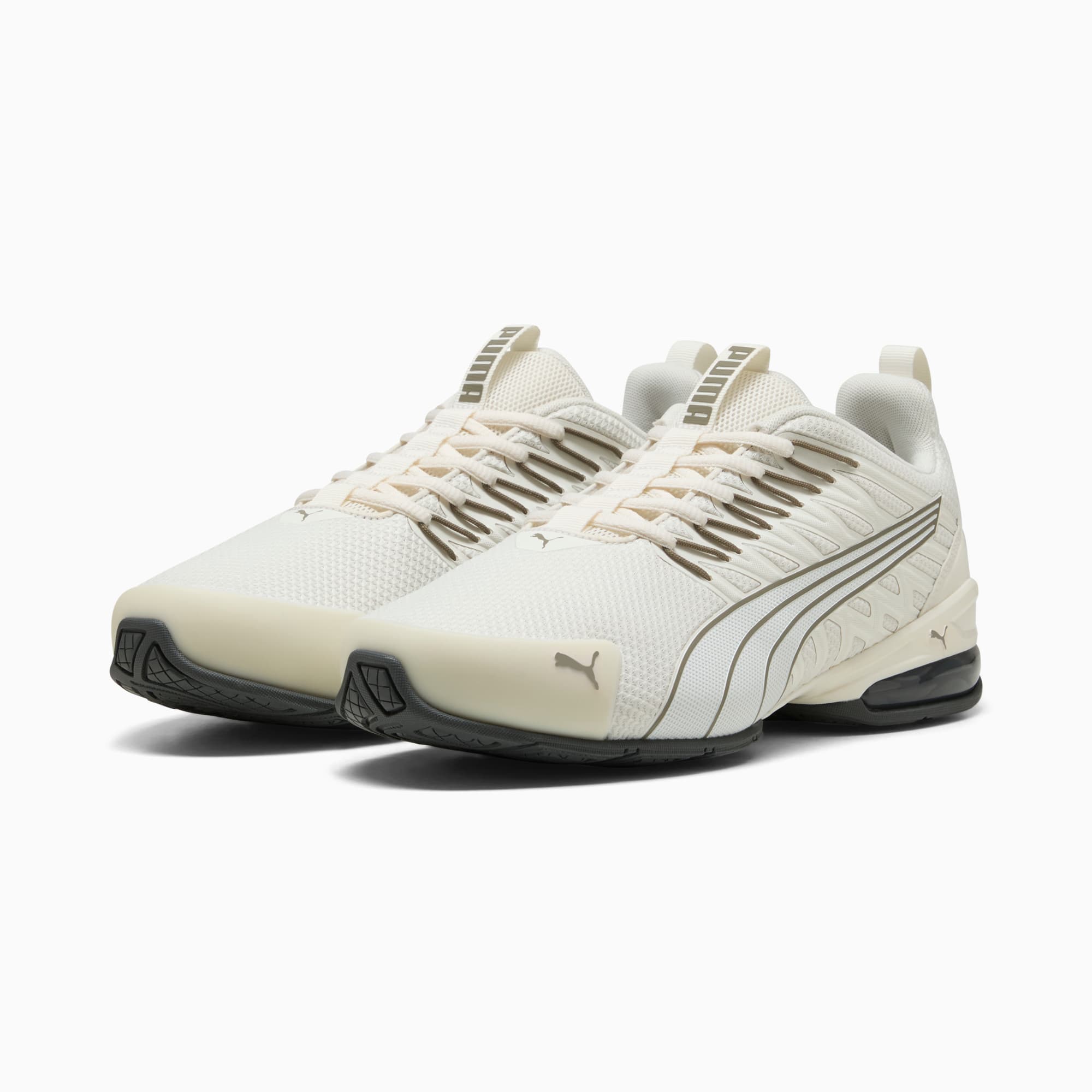Voltaic Evo Sneaker, Warm White-Velvet Moss-PUMA White, large