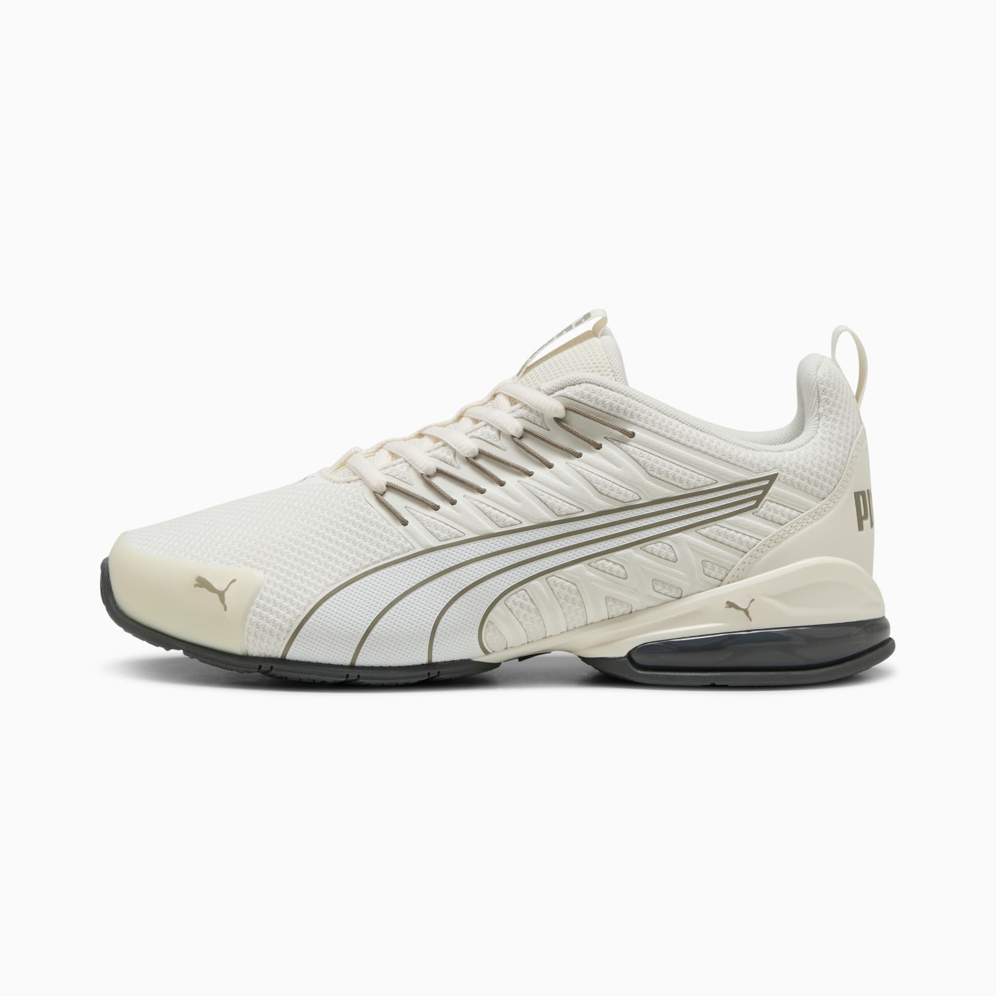 Voltaic Evo Sneaker, Warm White-Velvet Moss-PUMA White, large