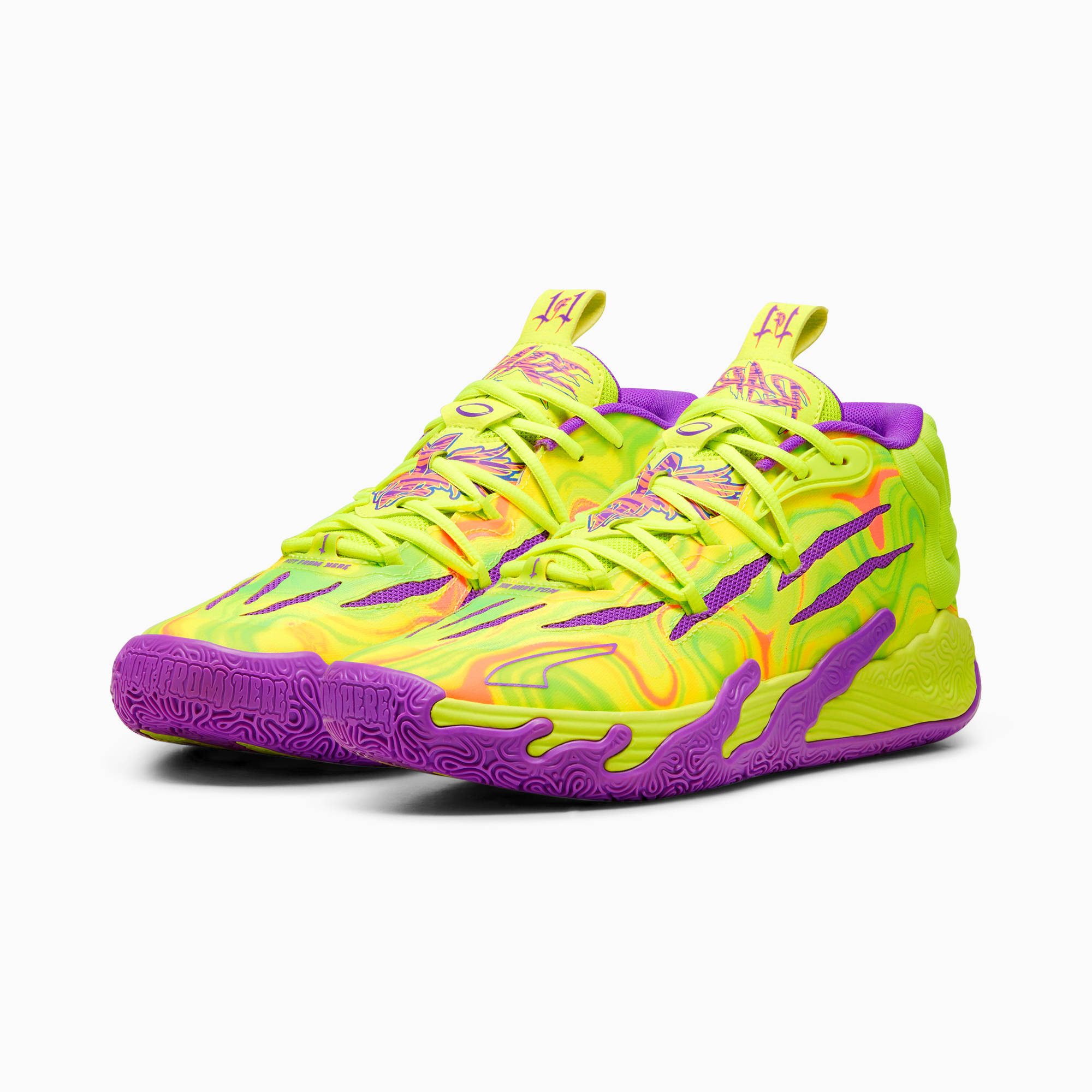 Puma yellow and purple deals